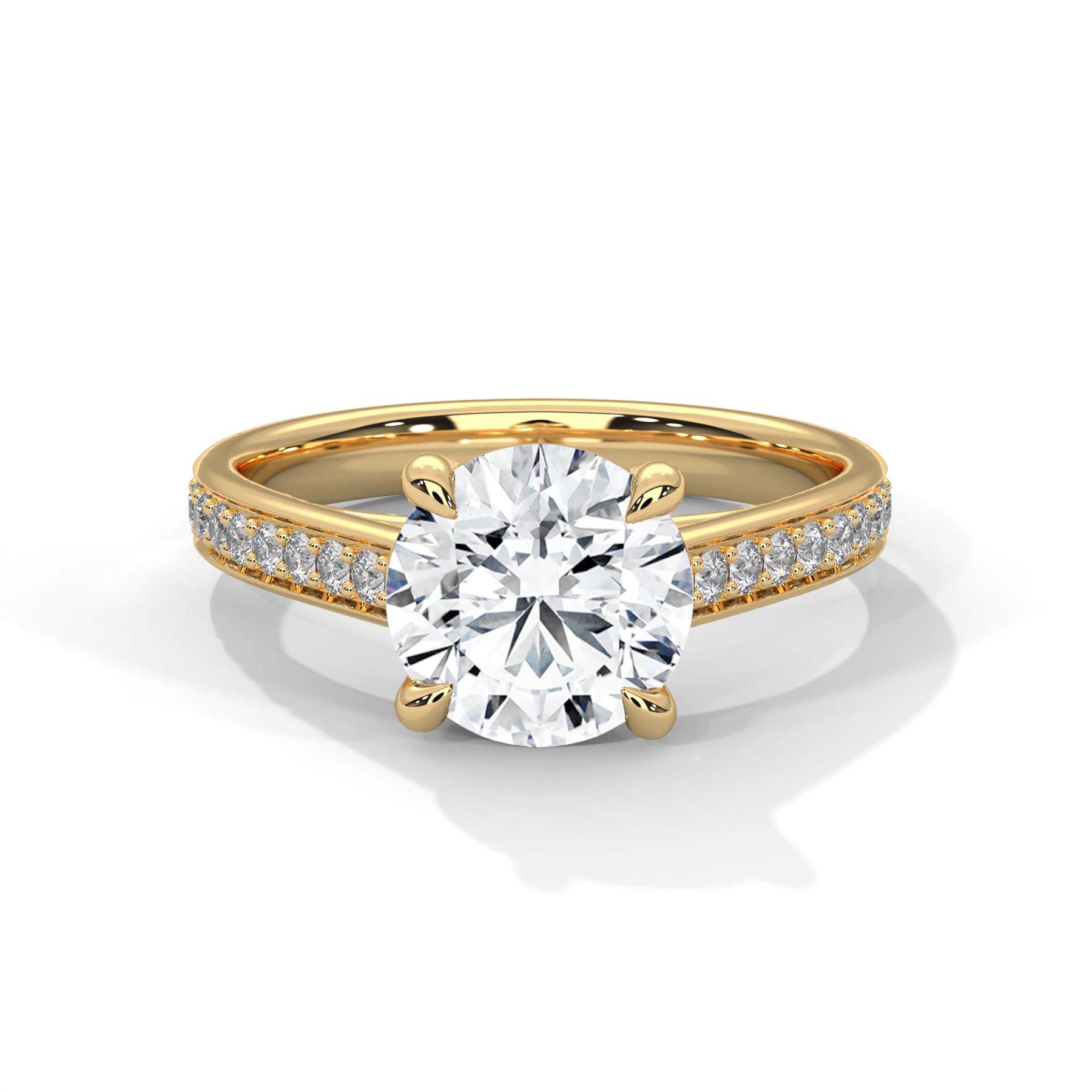 14K Yellow Gold 18K Yellow Gold Round