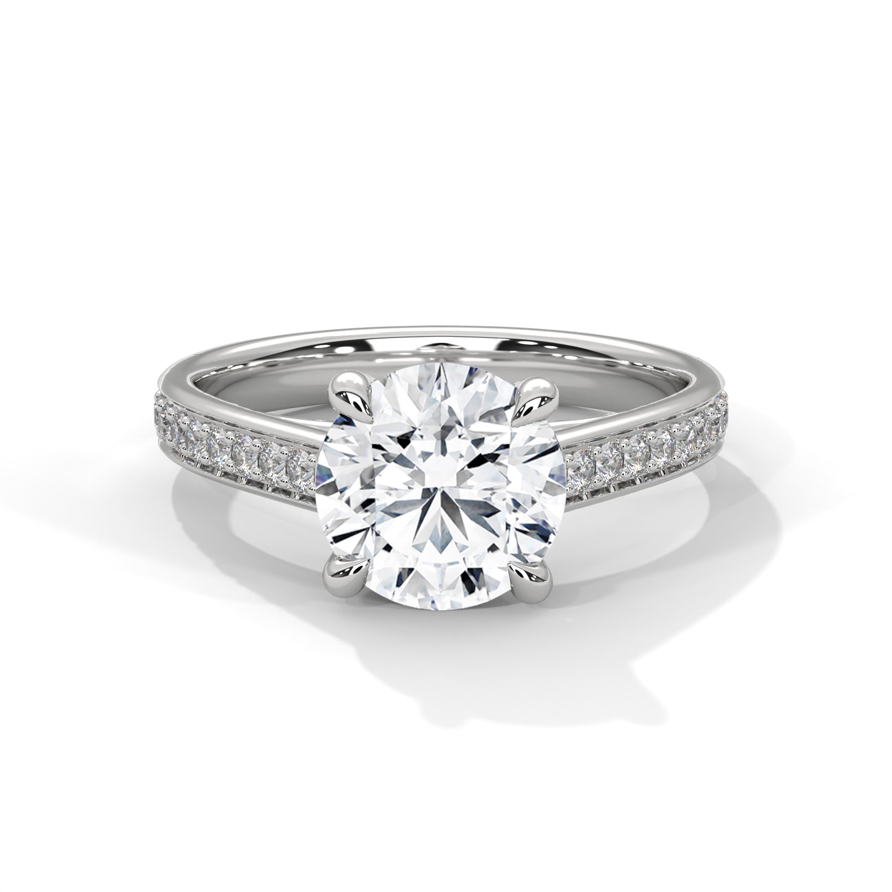 14K White Gold 18K White Gold Platinum Round