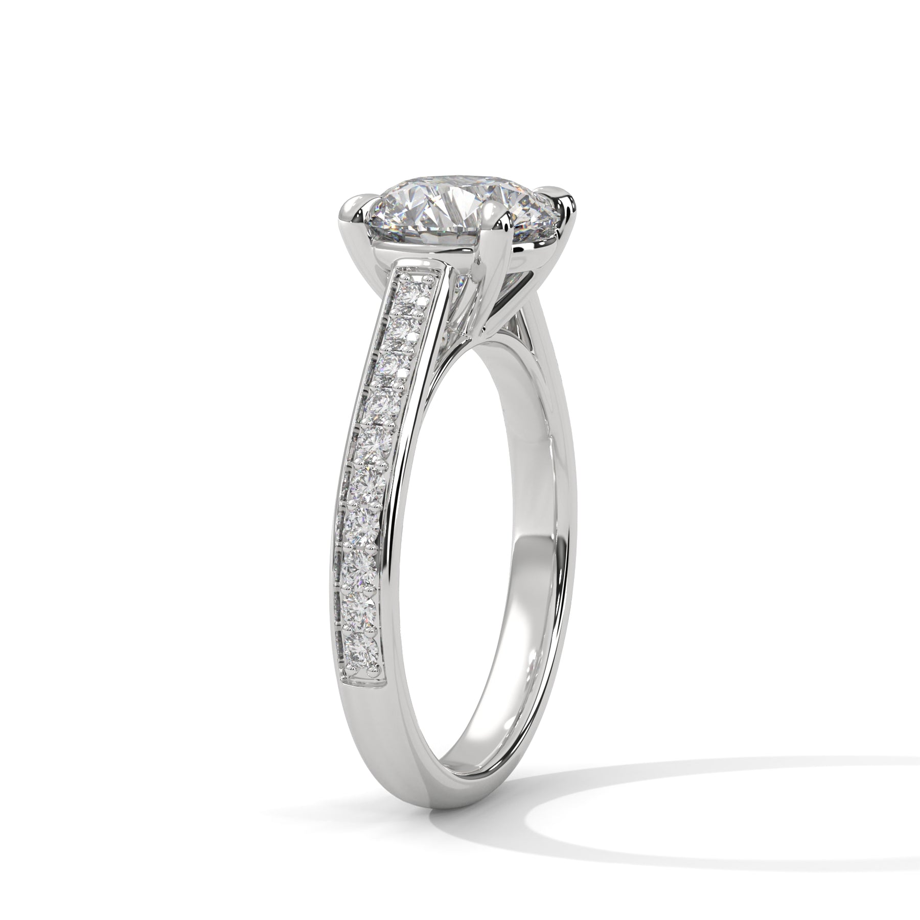 14K White Gold 18K White Gold Platinum Round