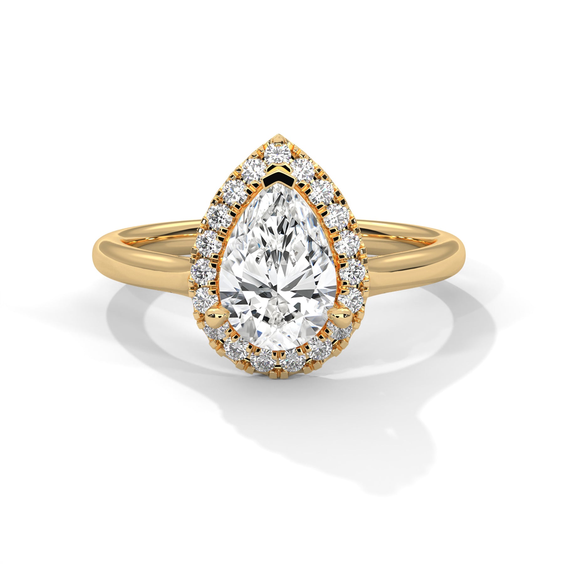 14K Yellow Gold 18K Yellow Gold Pear