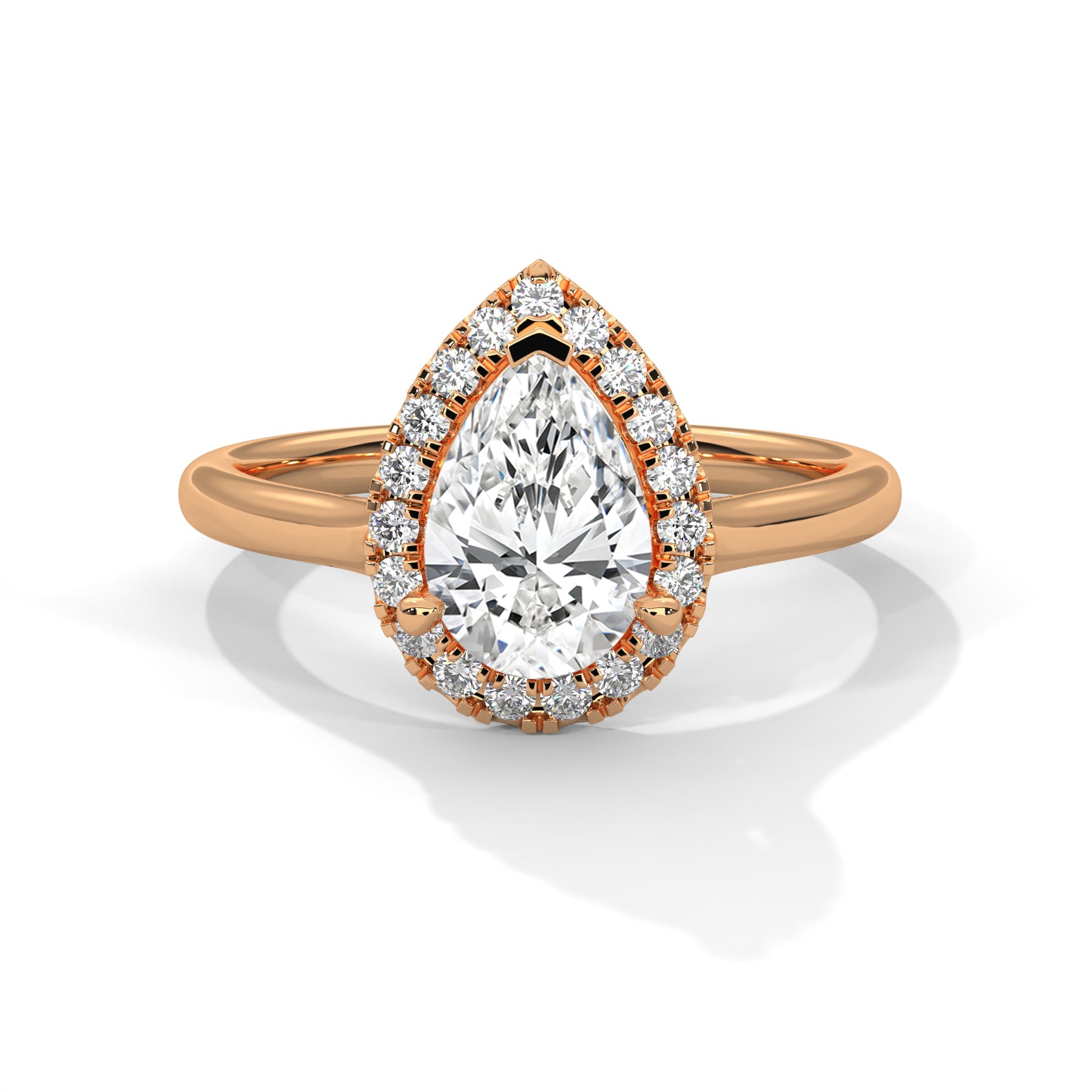 14K Rose Gold 18K Rose Gold Pear