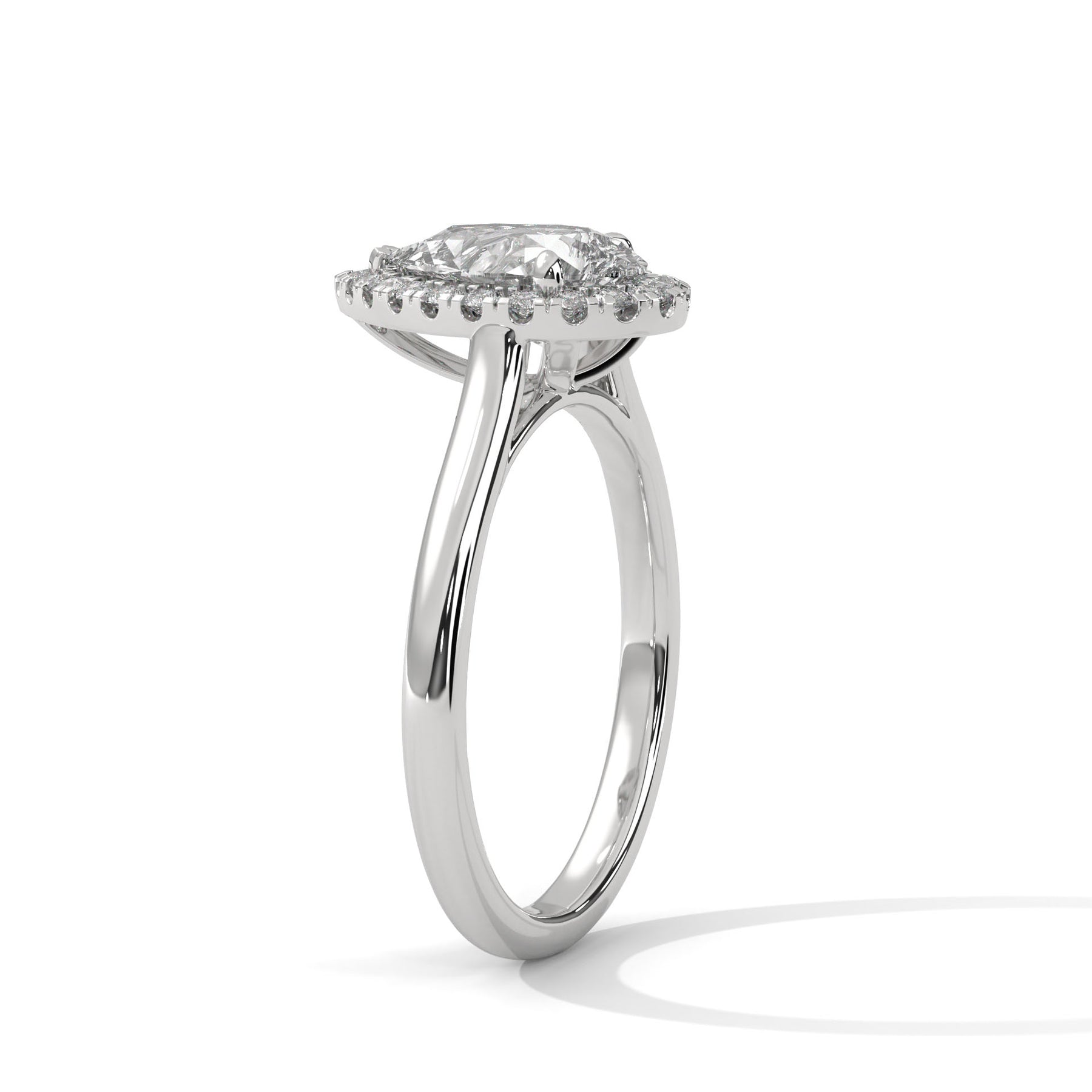 14K White Gold 18K White Gold Platinum Pear