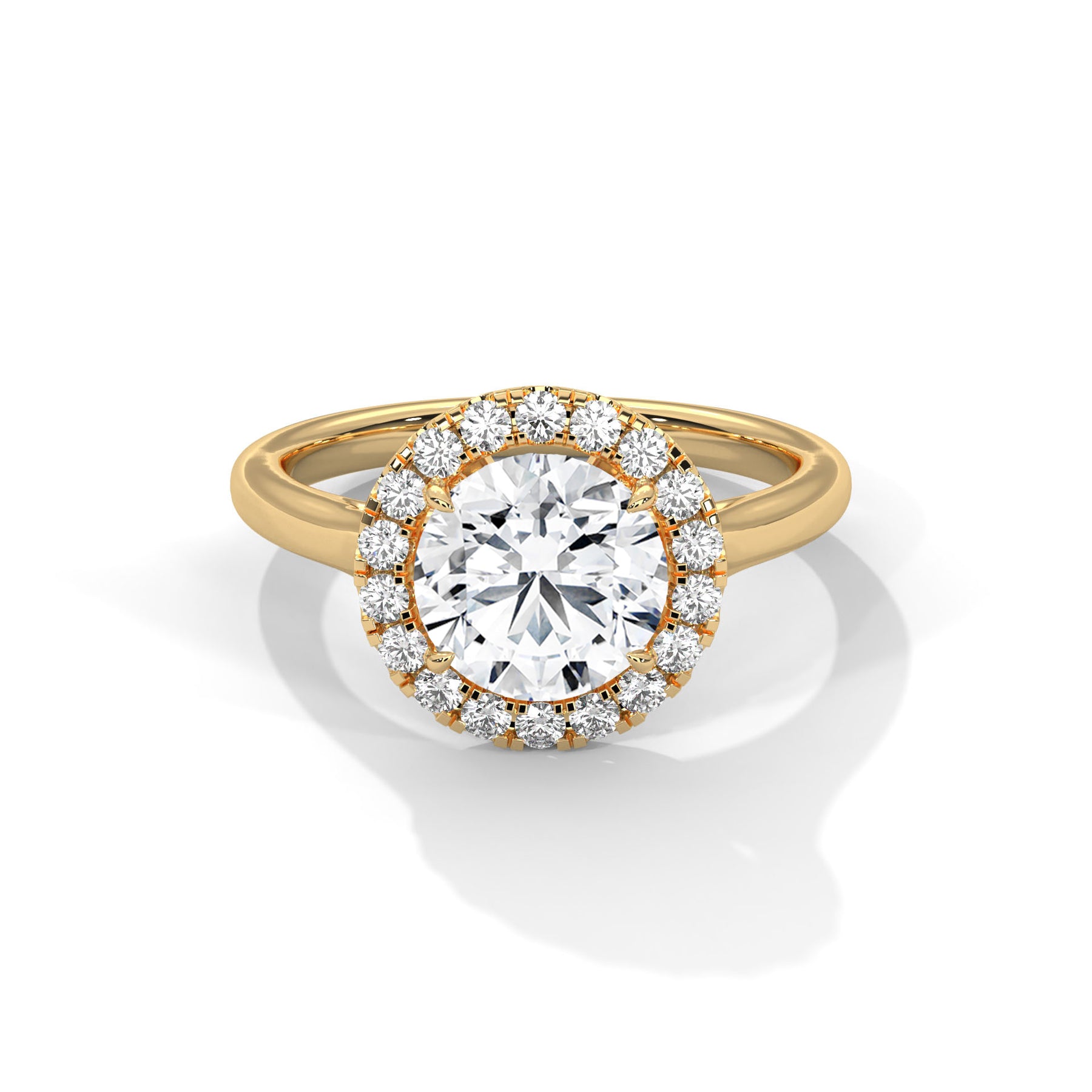 14K Yellow Gold 18K Yellow Gold Round