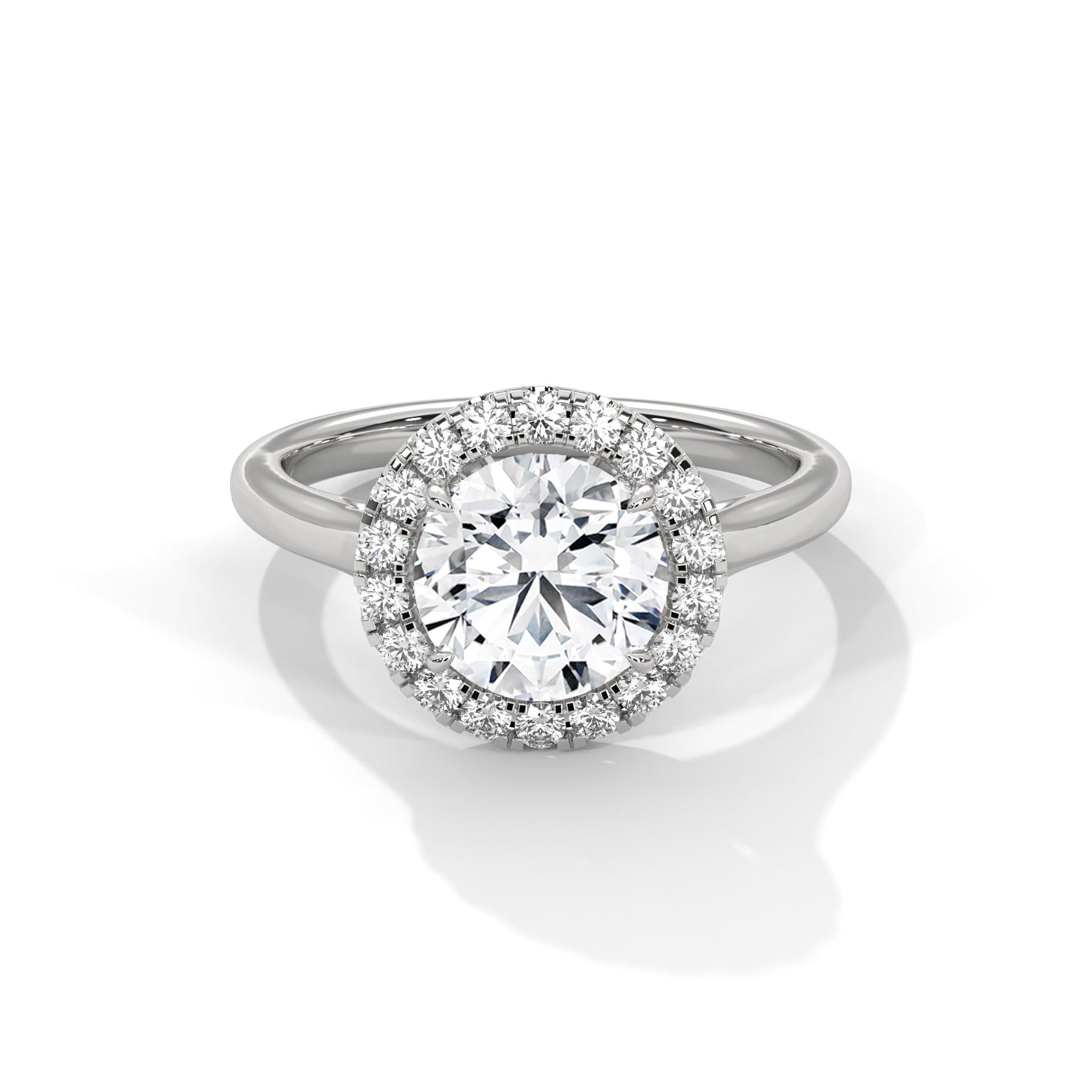 14K White Gold 18K White Gold Platinum Round