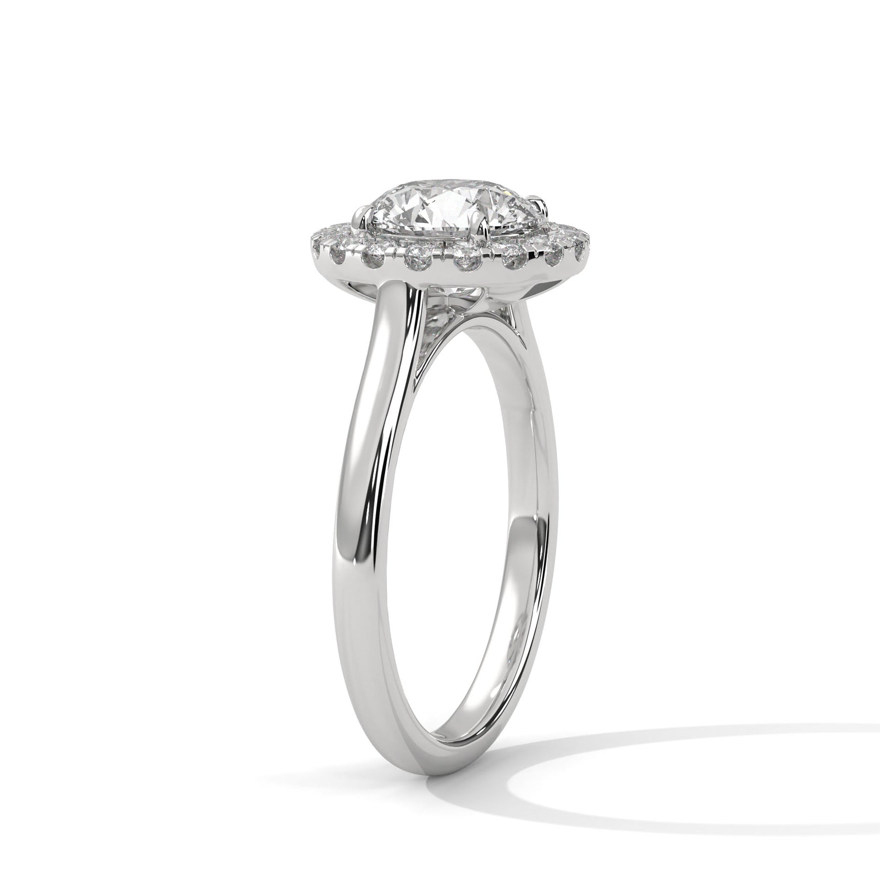 14K White Gold 18K White Gold Platinum Round