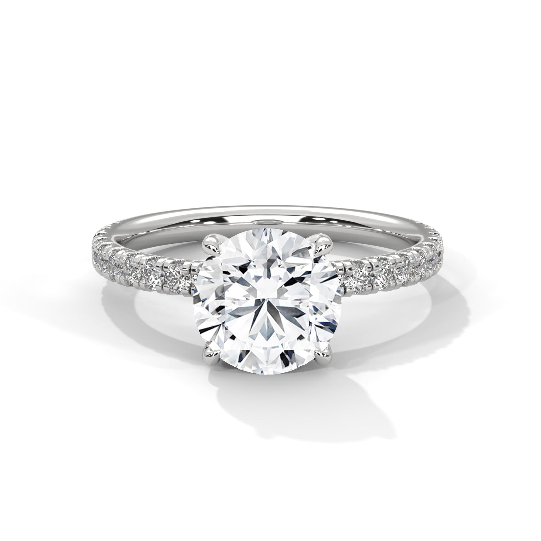 14K White Gold 18K White Gold Platinum Round
