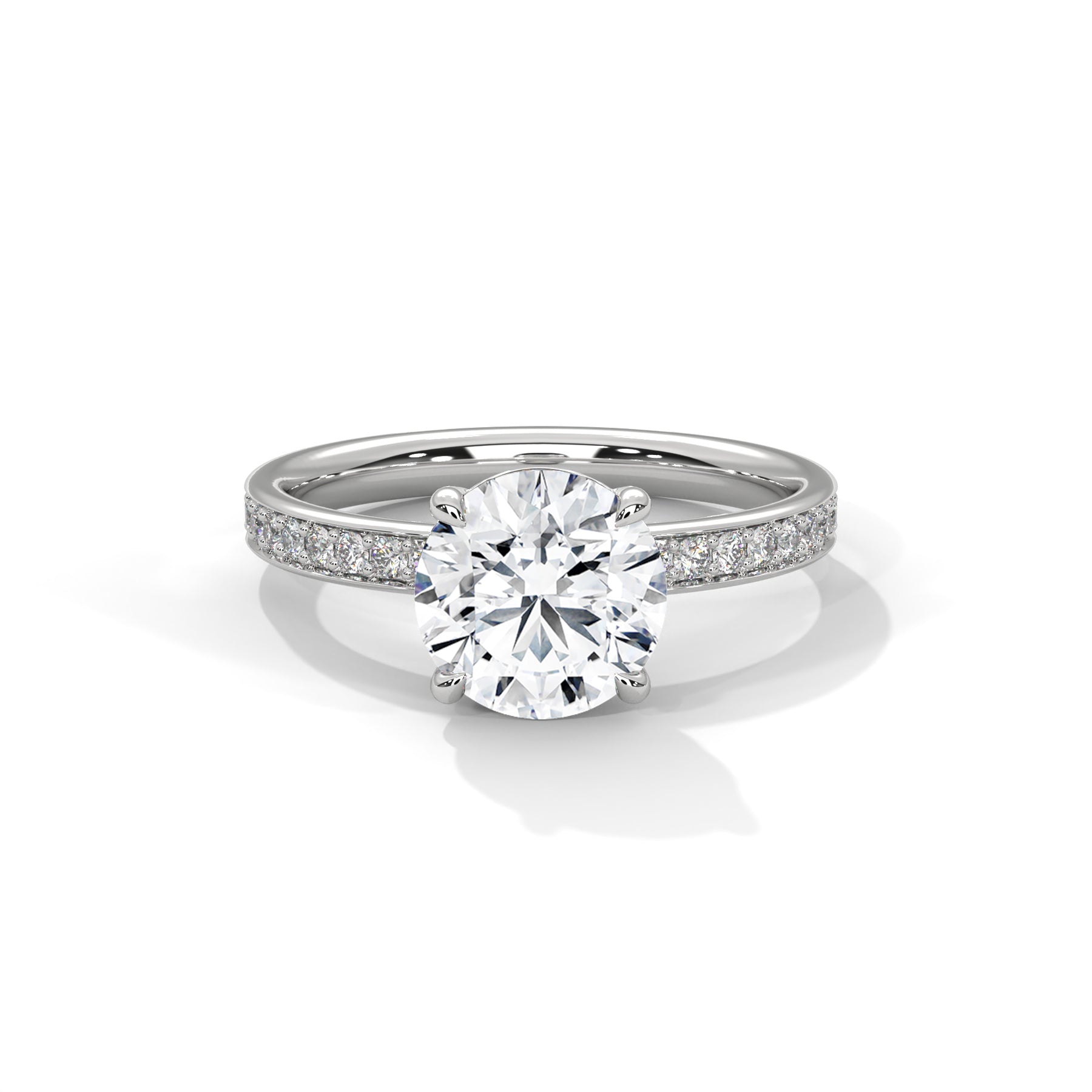 14K White Gold 18K White Gold Platinum Round