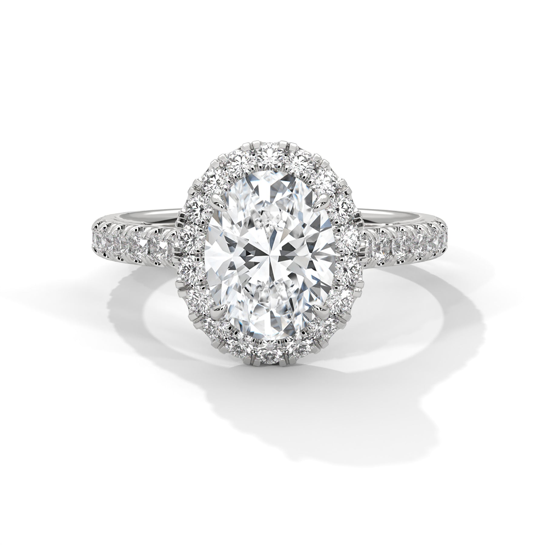 14K White Gold 18K White Gold Platinum Oval