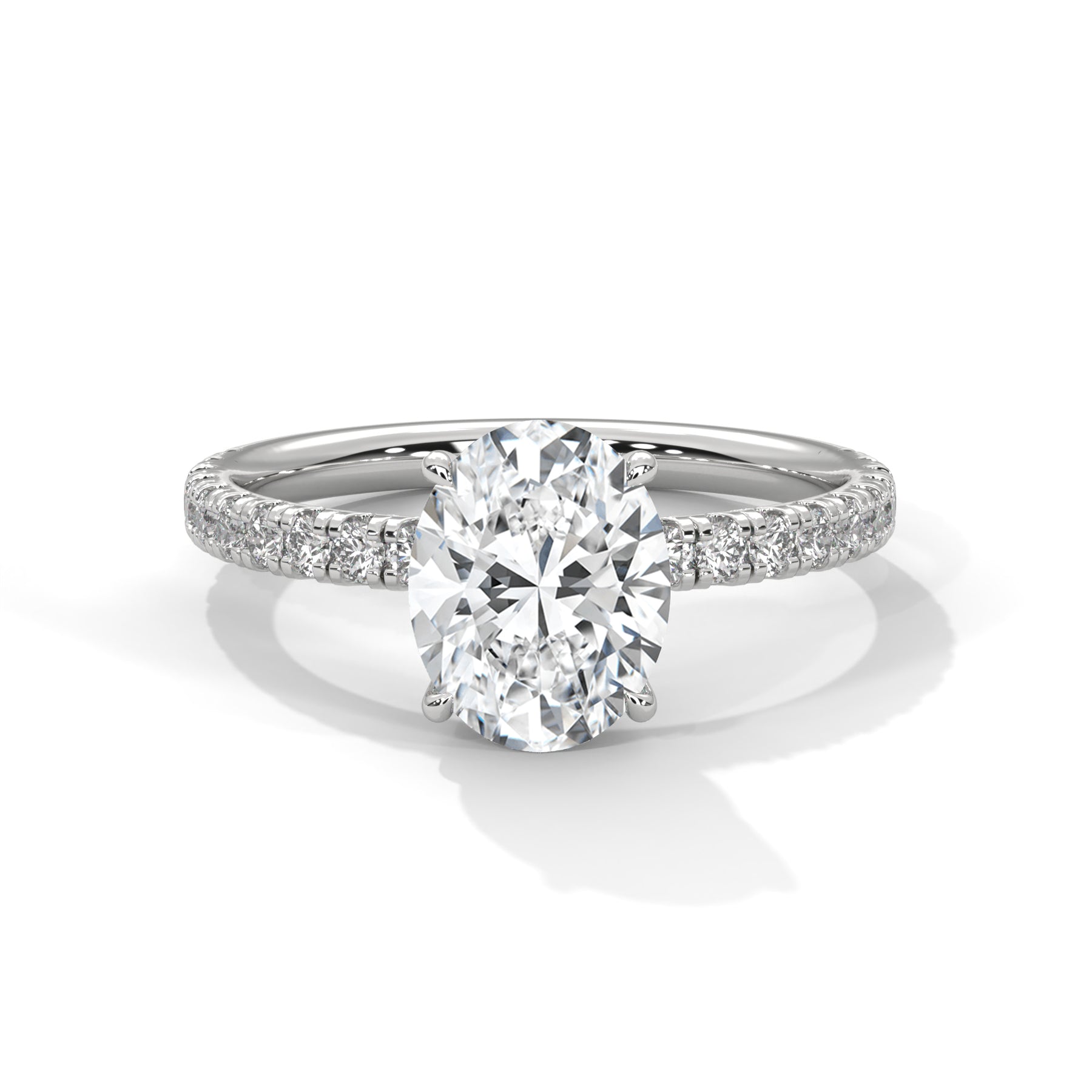 14K White Gold 18K White Gold Platinum Oval