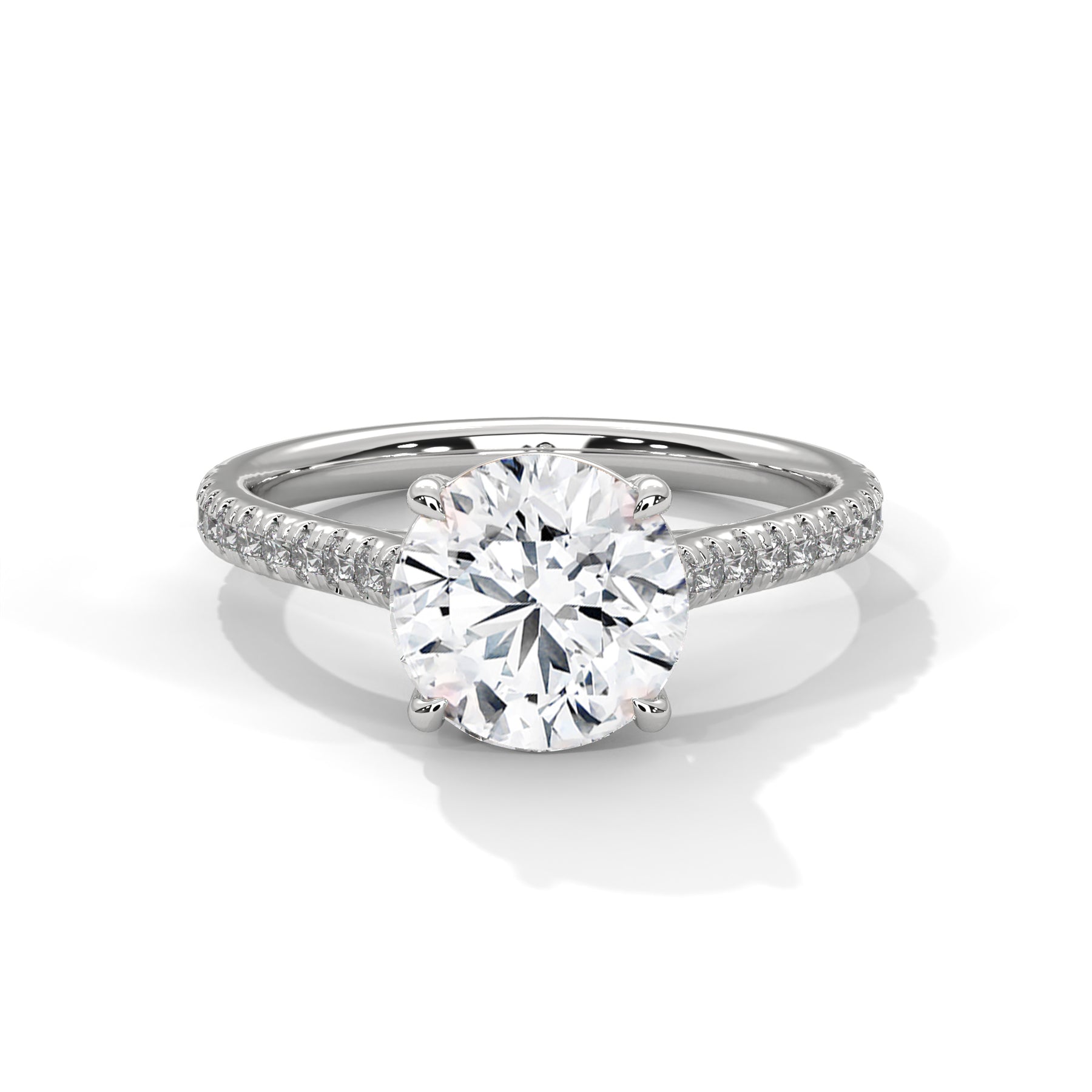 14K White Gold 18K White Gold Platinum Round