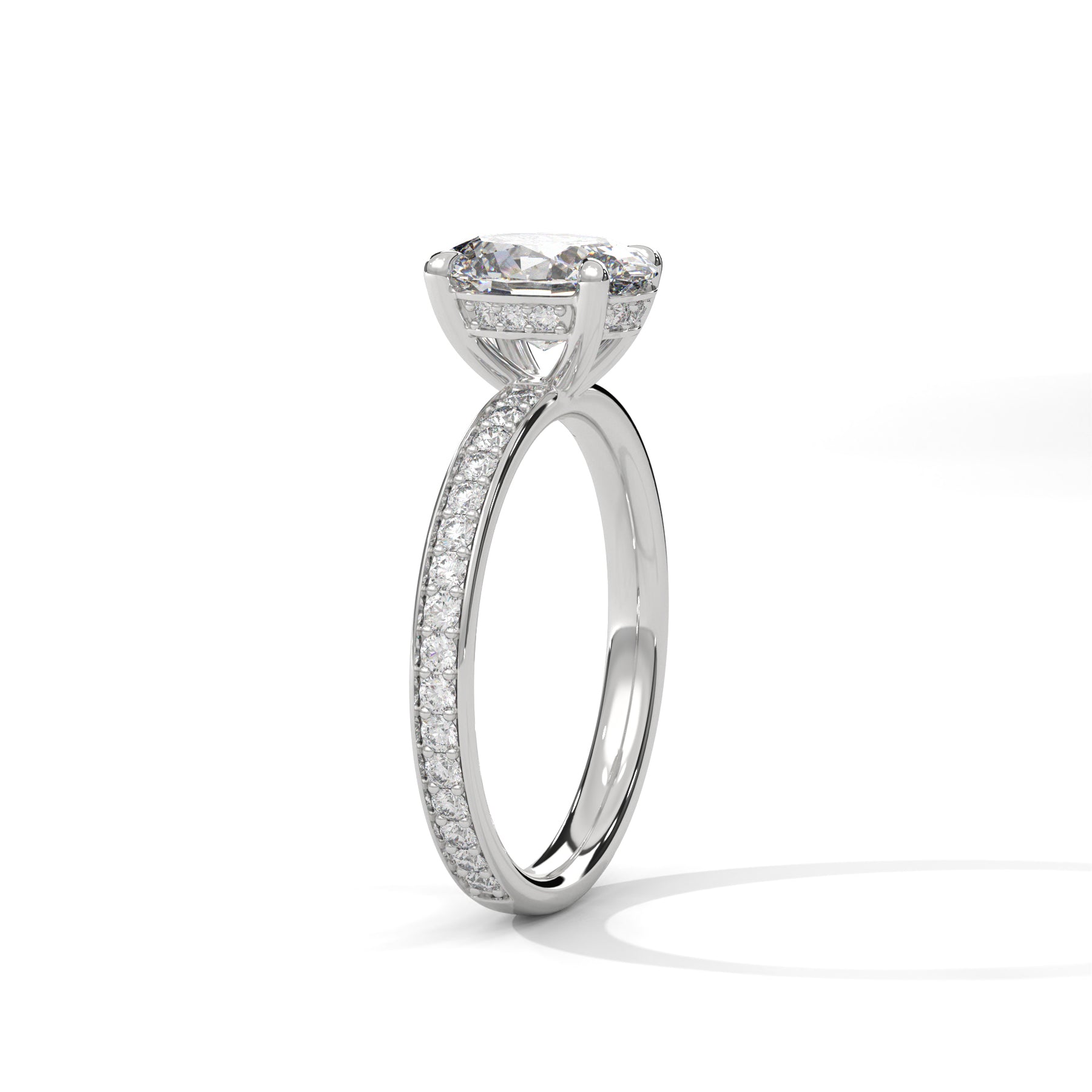 14K White Gold 18K White Gold Platinum Oval