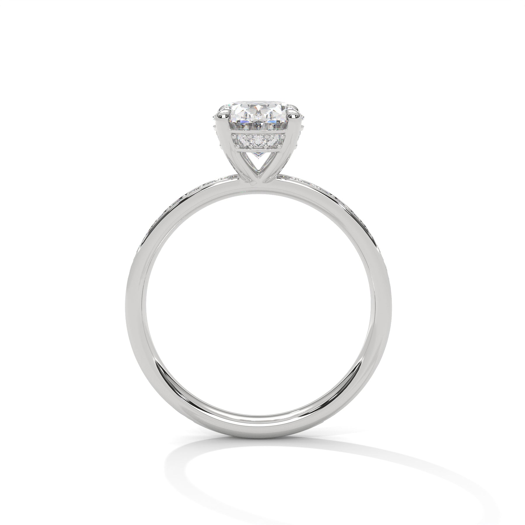 14K White Gold 18K White Gold Platinum Oval