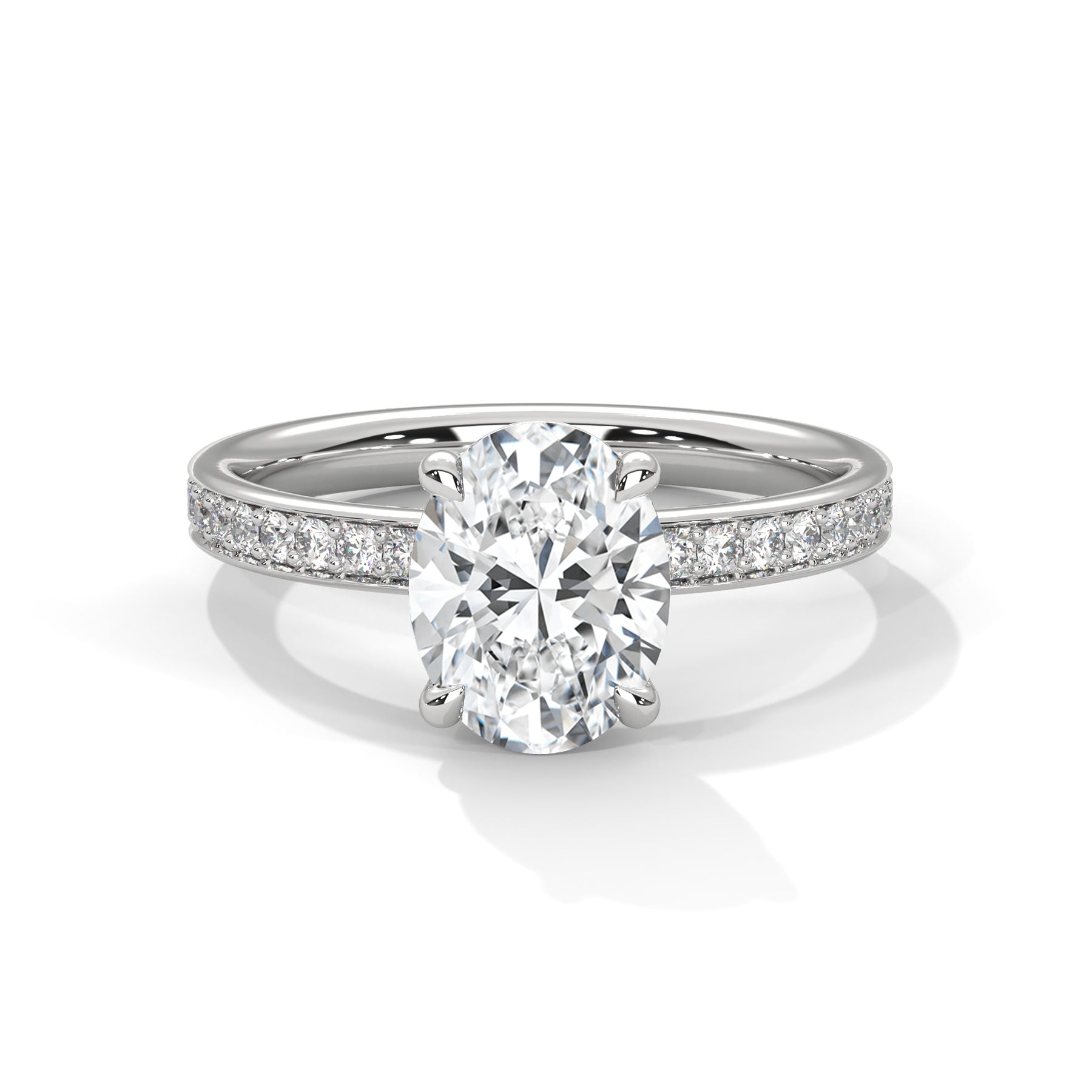 14K White Gold 18K White Gold Platinum Oval