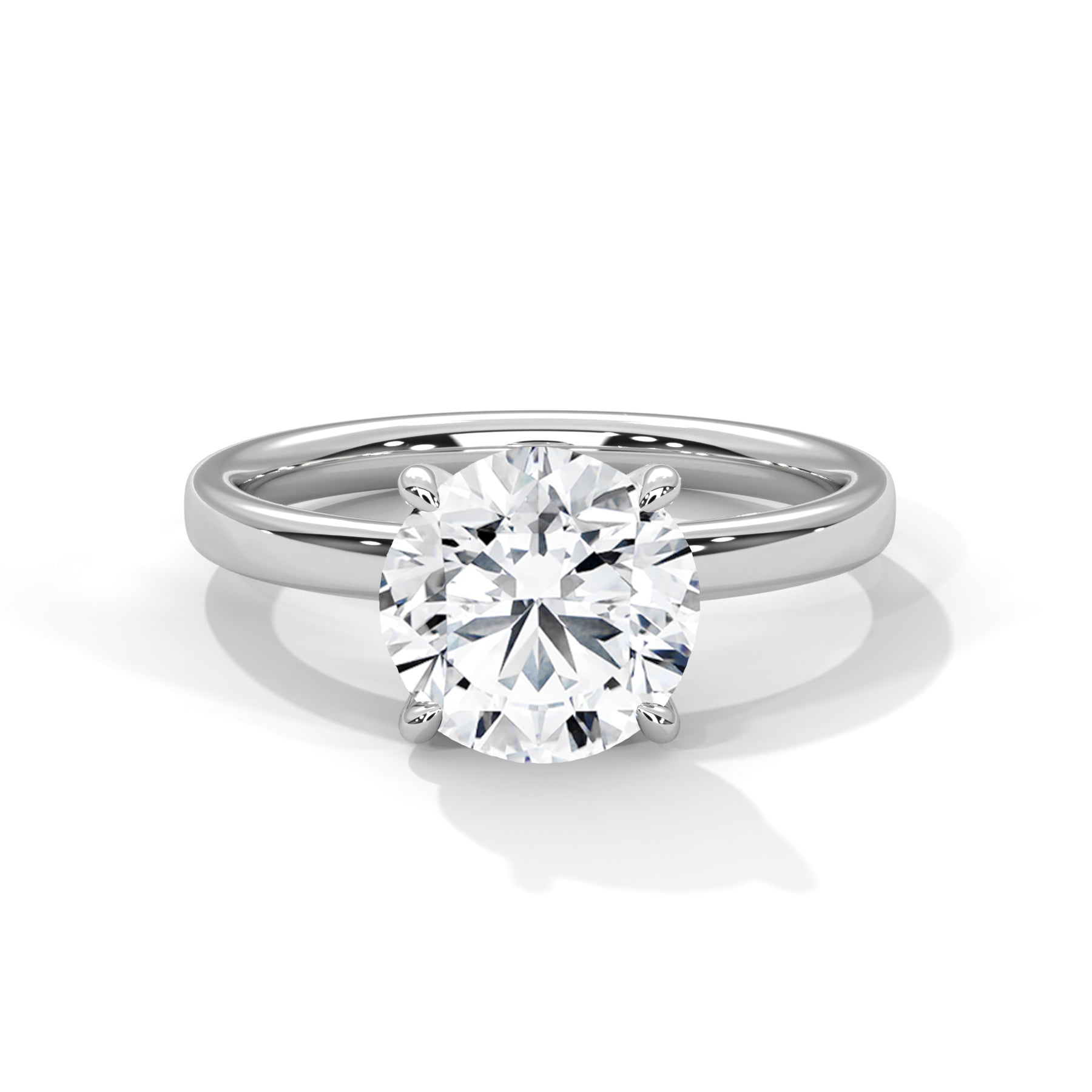 14K White Gold 18K White Gold Platinum Round