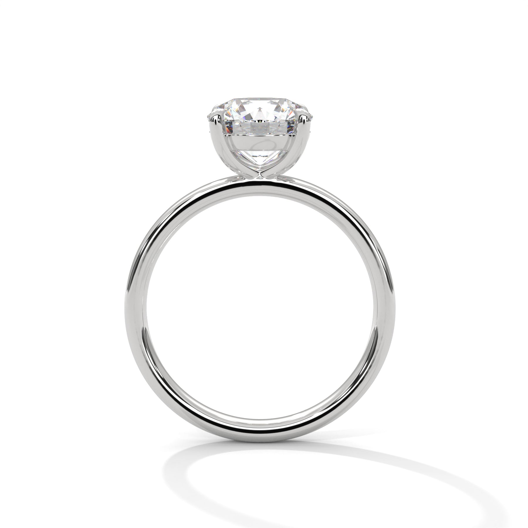 14K White Gold 18K White Gold Platinum Round