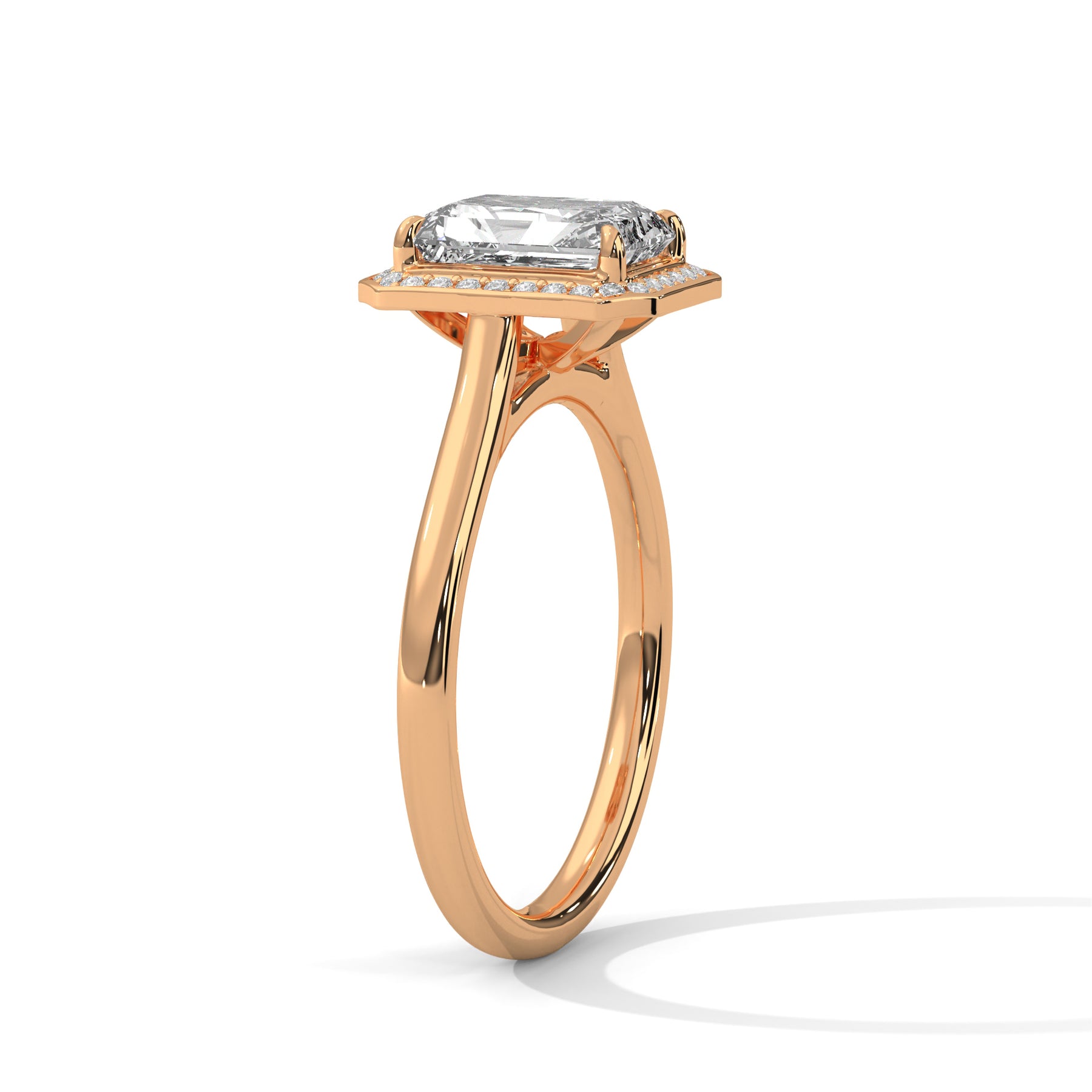 14K Rose Gold 18K Rose Gold Emerald