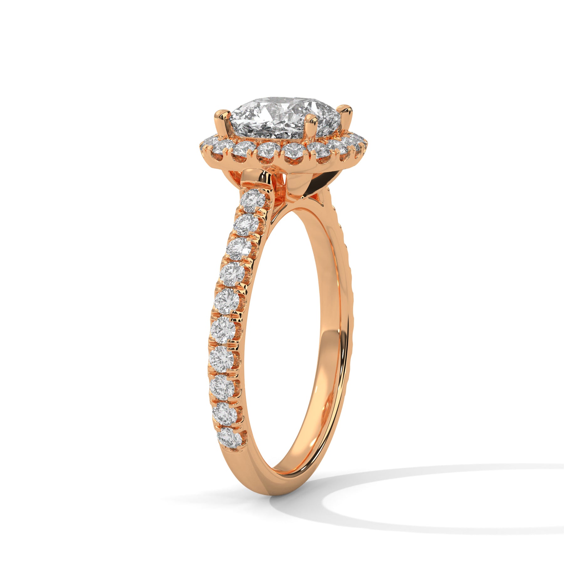 14K Rose Gold 18K Rose Gold Cushion
