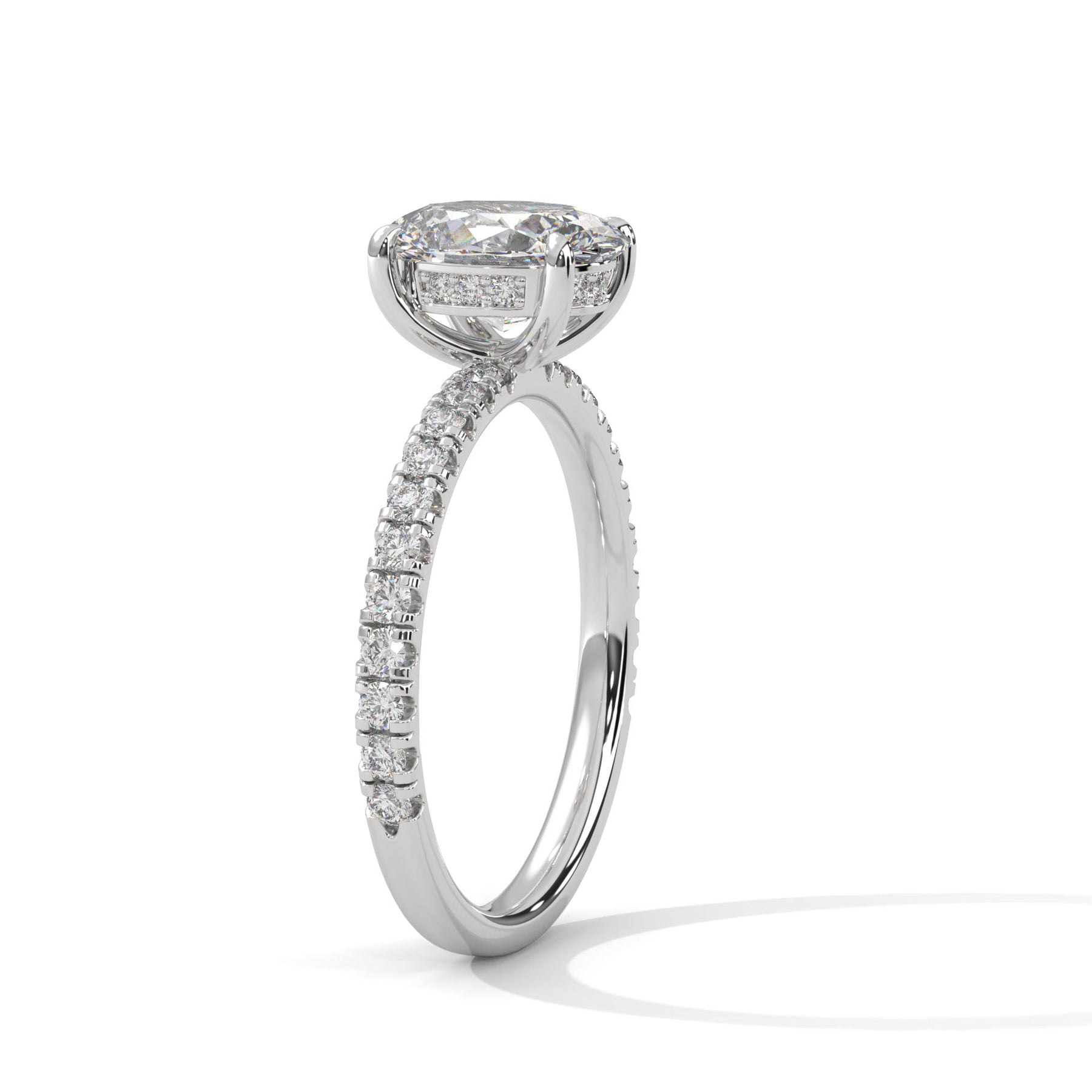 14K White Gold 18K White Gold Platinum Oval