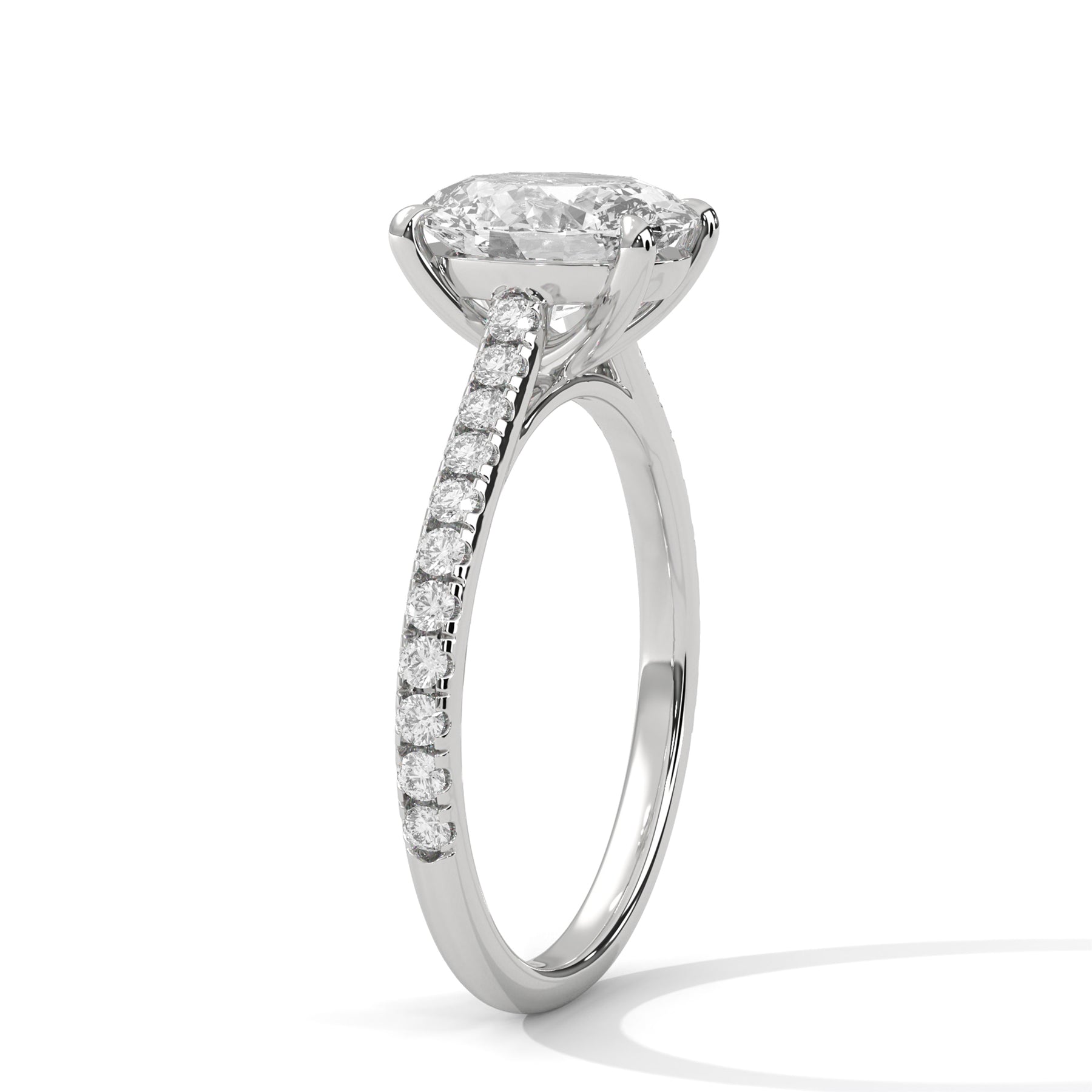14K White Gold 18K White Gold Platinum Oval