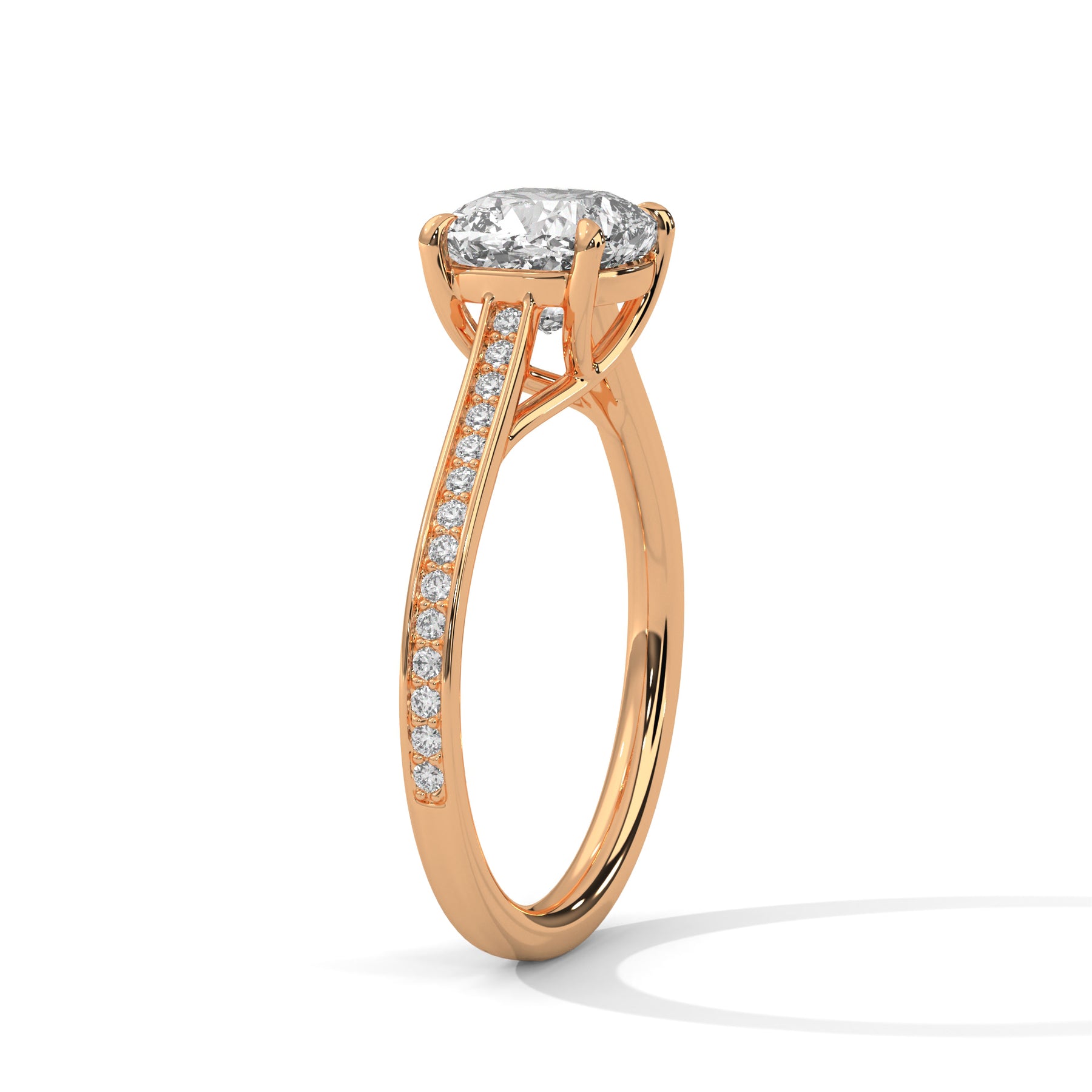 14K Rose Gold 18K Rose Gold Cushion