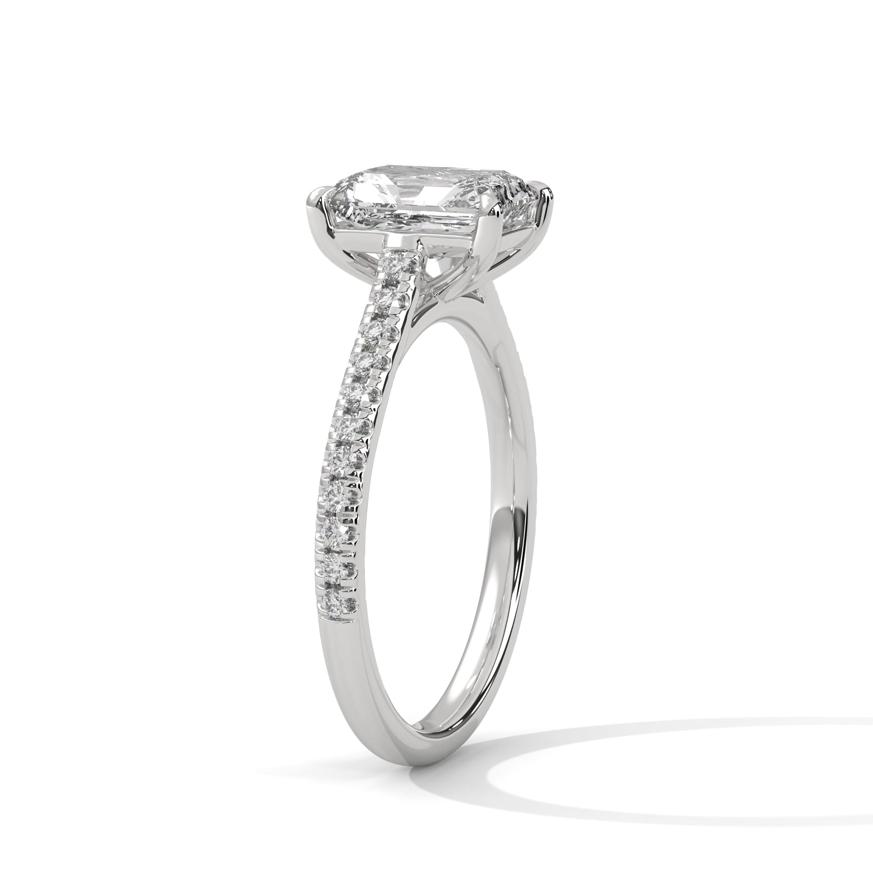 14K White Gold 18K White Gold Platinum Emerald
