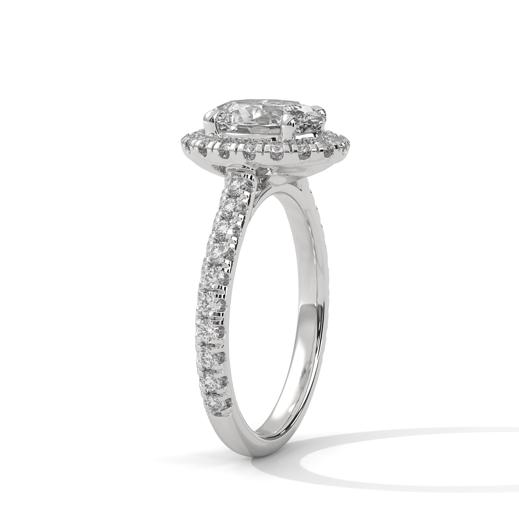 14K White Gold 18K White Gold Platinum Oval