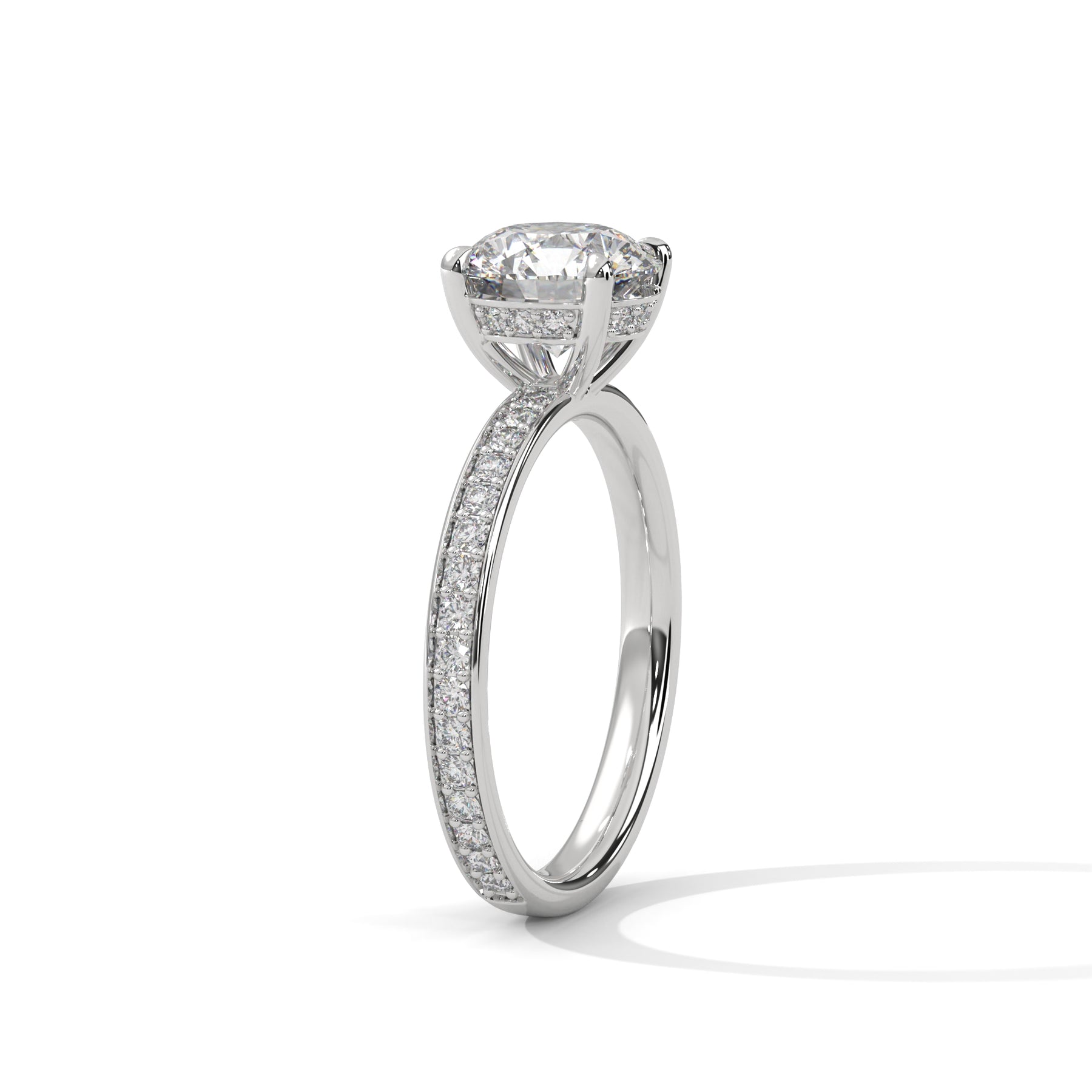 14K White Gold 18K White Gold Platinum Round