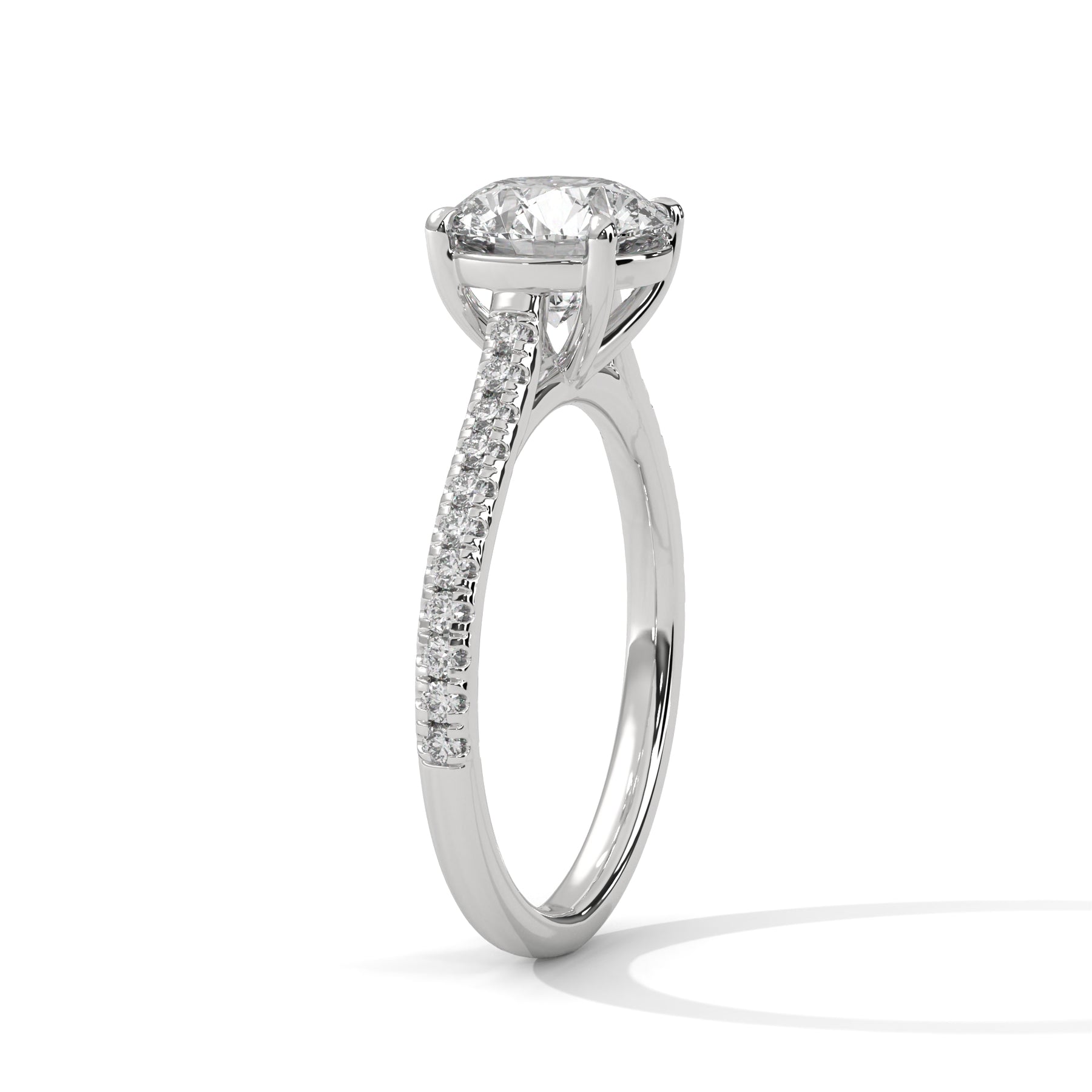14K White Gold 18K White Gold Platinum Round