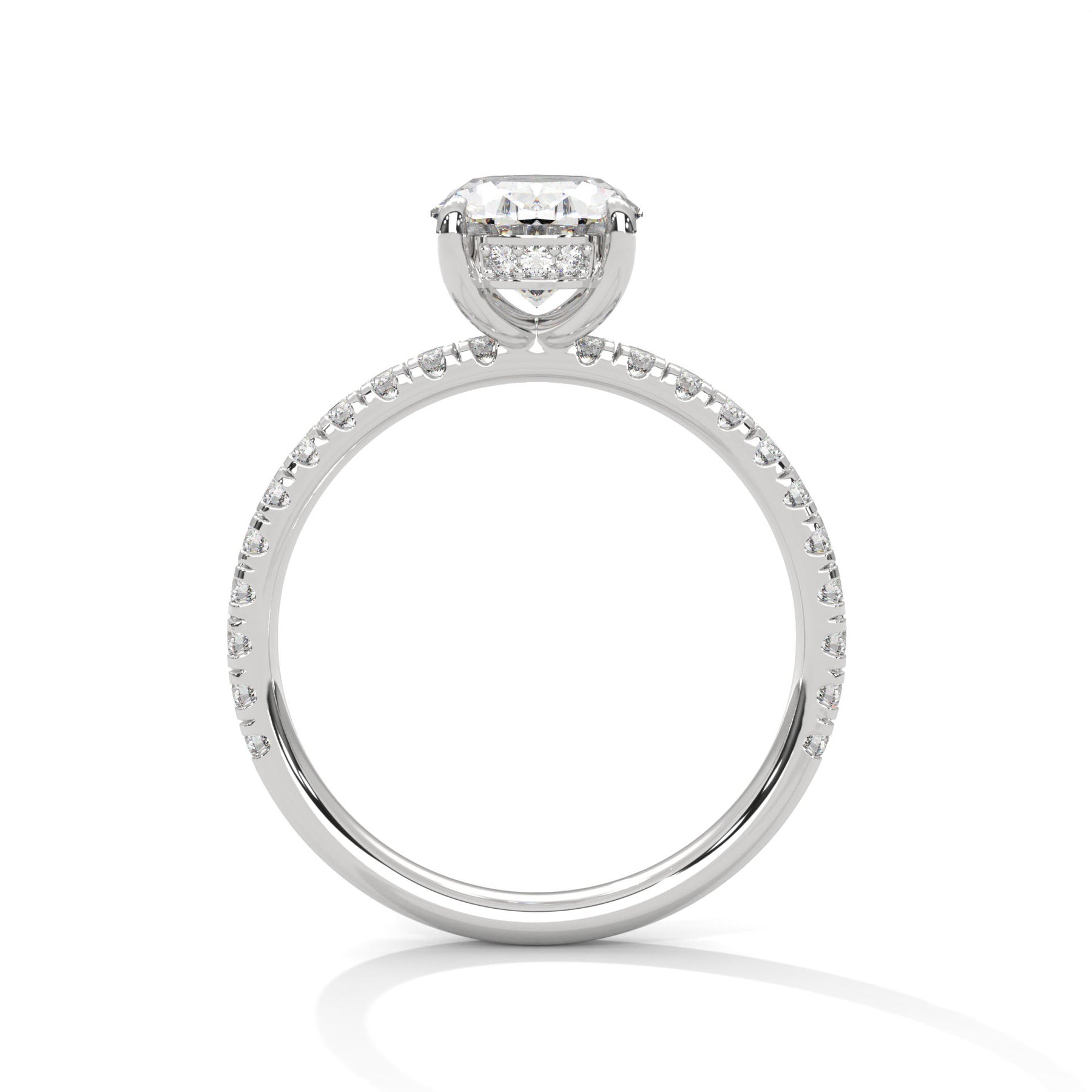 14K White Gold 18K White Gold Platinum Oval