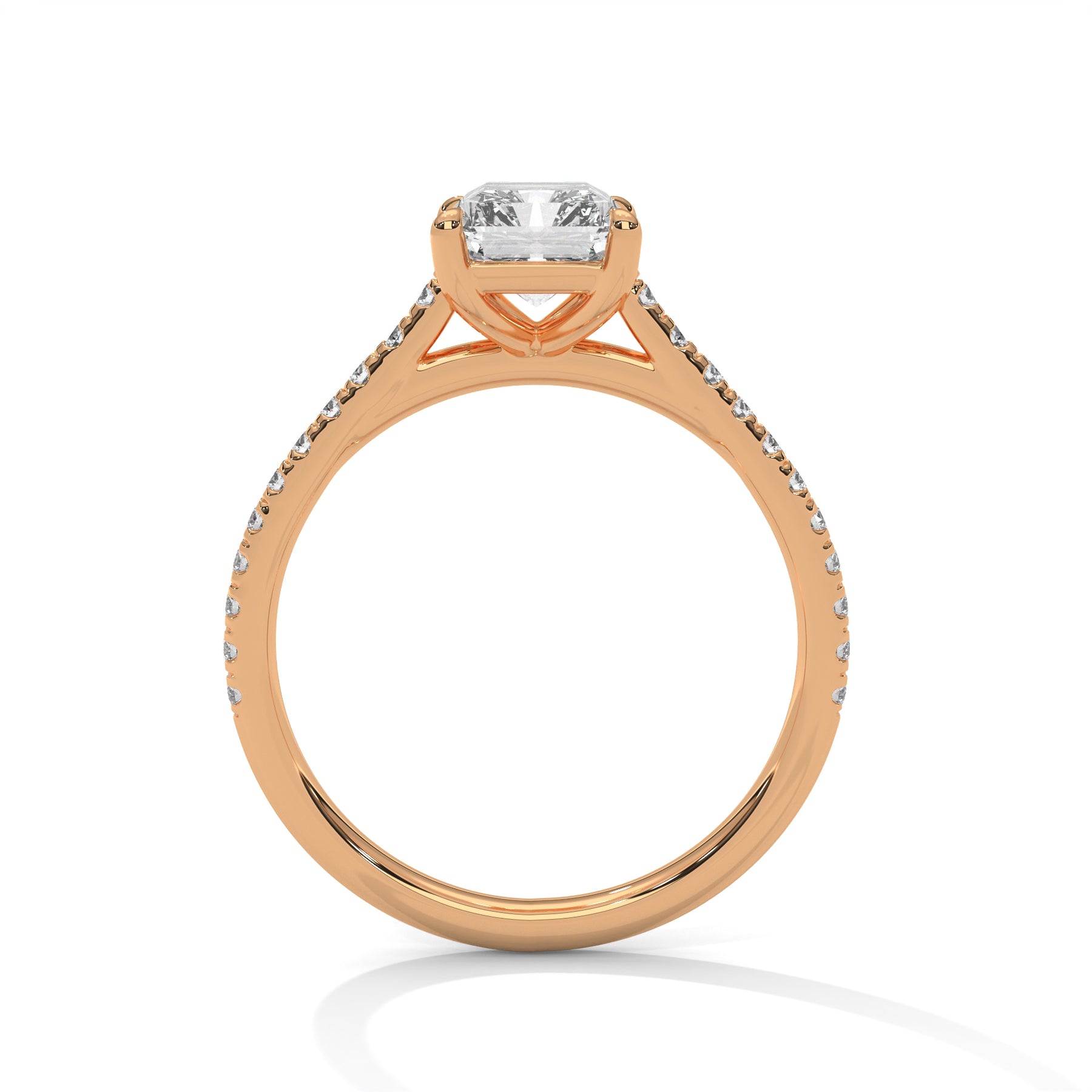 14K Rose Gold 18K Rose Gold Emerald
