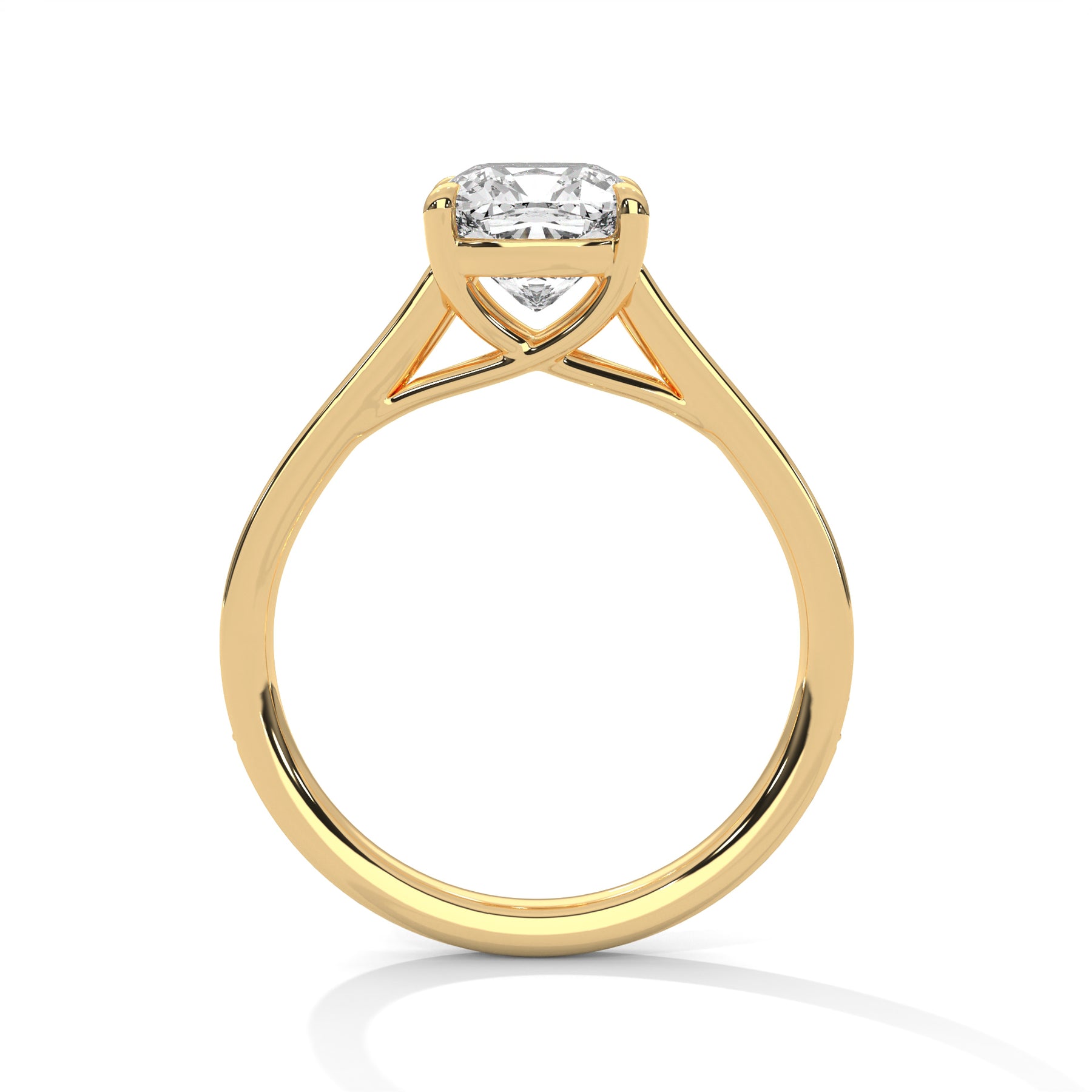 14K Yellow Gold 18K Yellow Gold Cushion