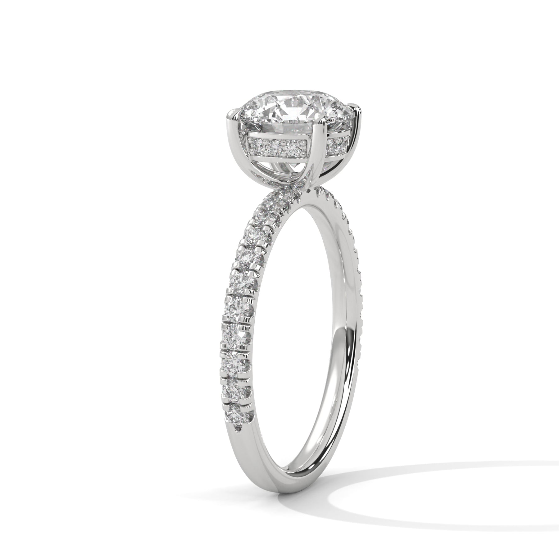 14K White Gold 18K White Gold Platinum Round