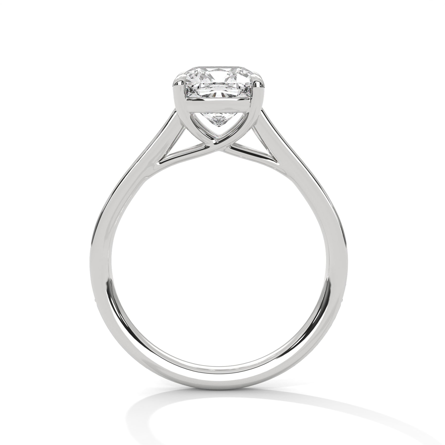 14K White Gold 18K White Gold Platinum Cushion