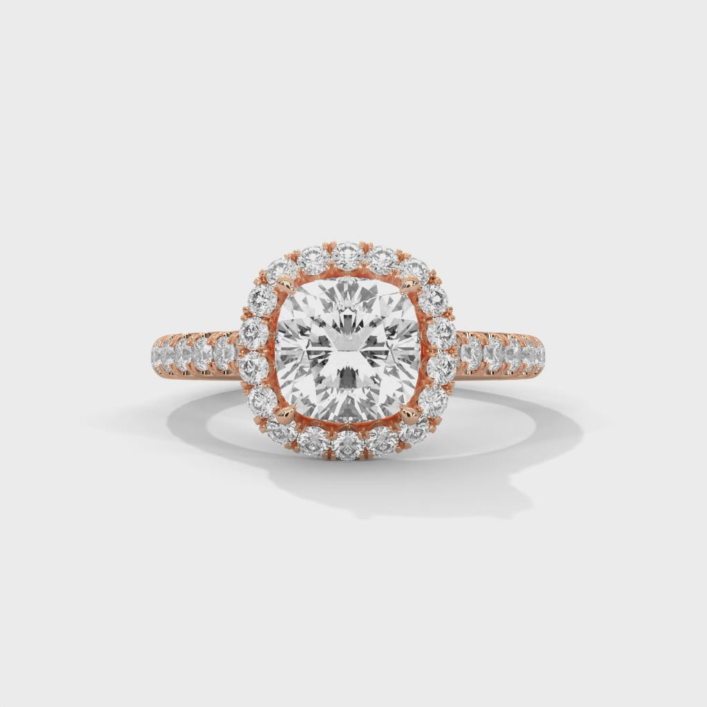 14K Rose Gold 18K Rose Gold Cushion