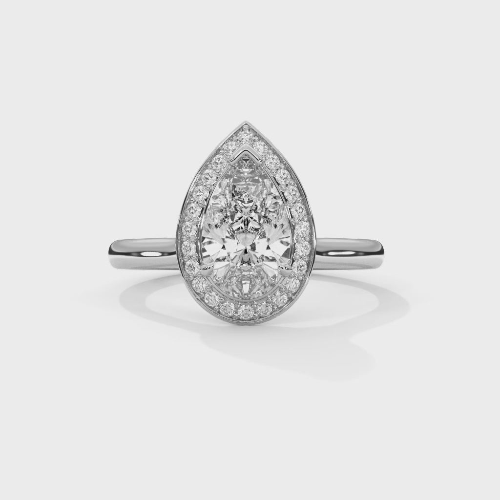 14K White Gold 18K White Gold Platinum Pear