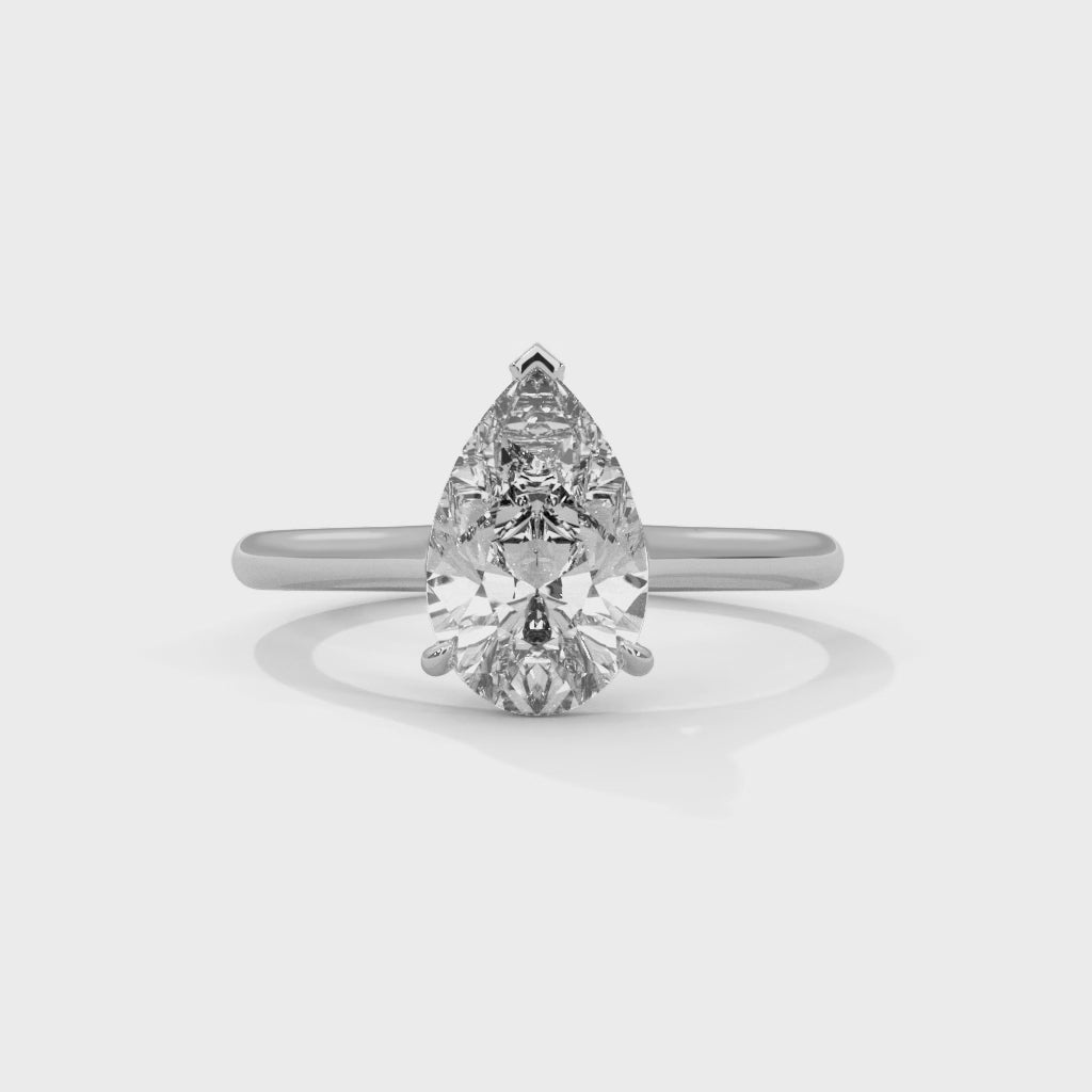 14K White Gold 18K White Gold Platinum Pear