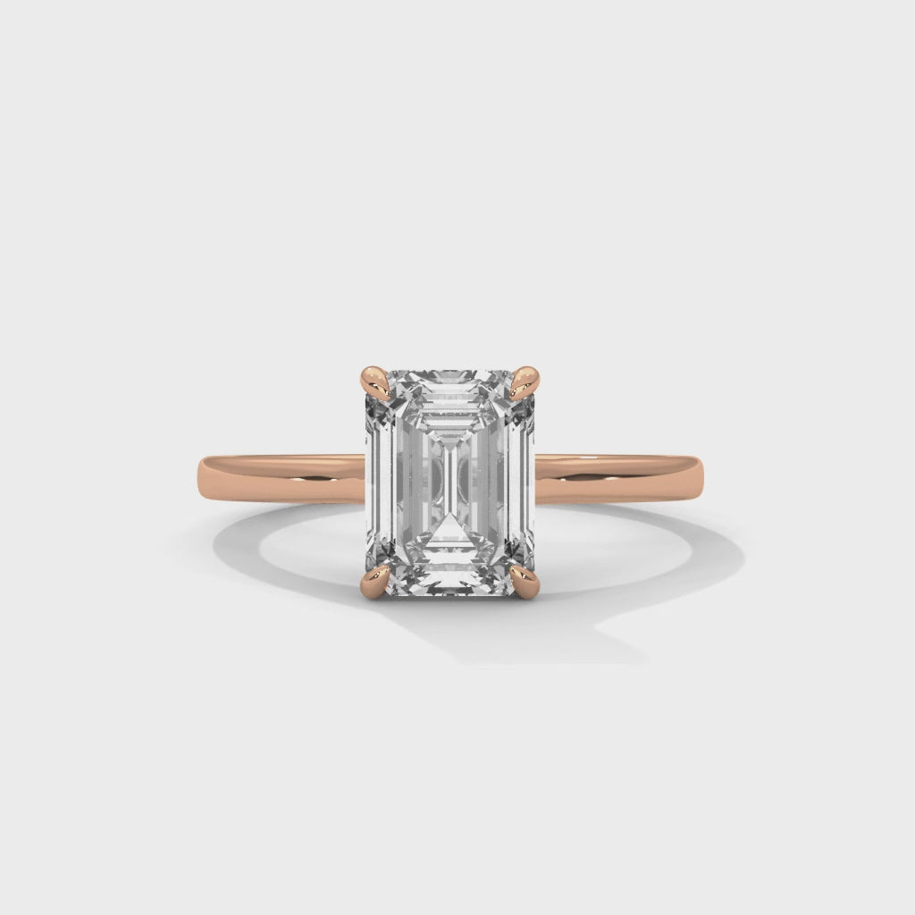 14K Rose Gold 18K Rose Gold Emerald