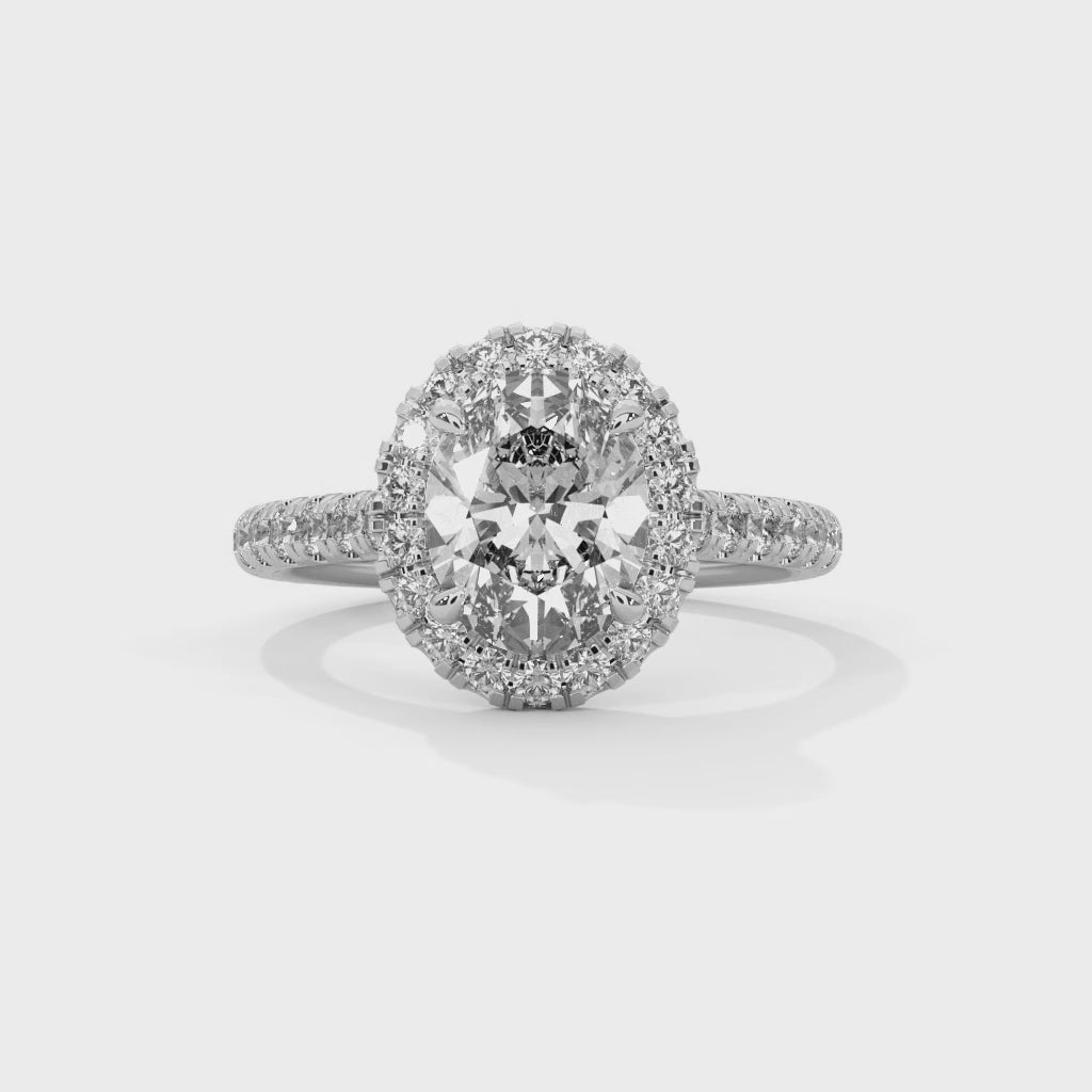 14K White Gold 18K White Gold Platinum Oval