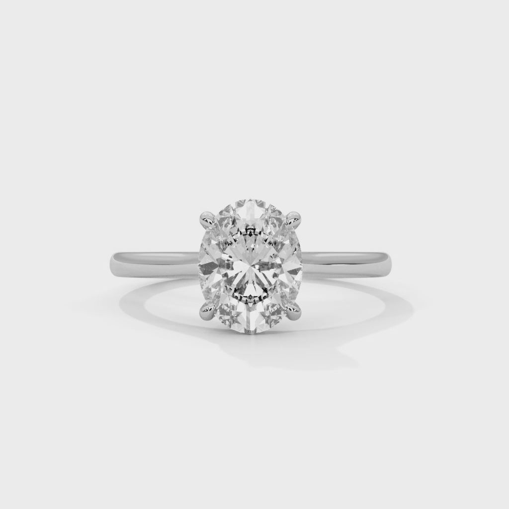 14K White Gold 18K White Gold Platinum Oval