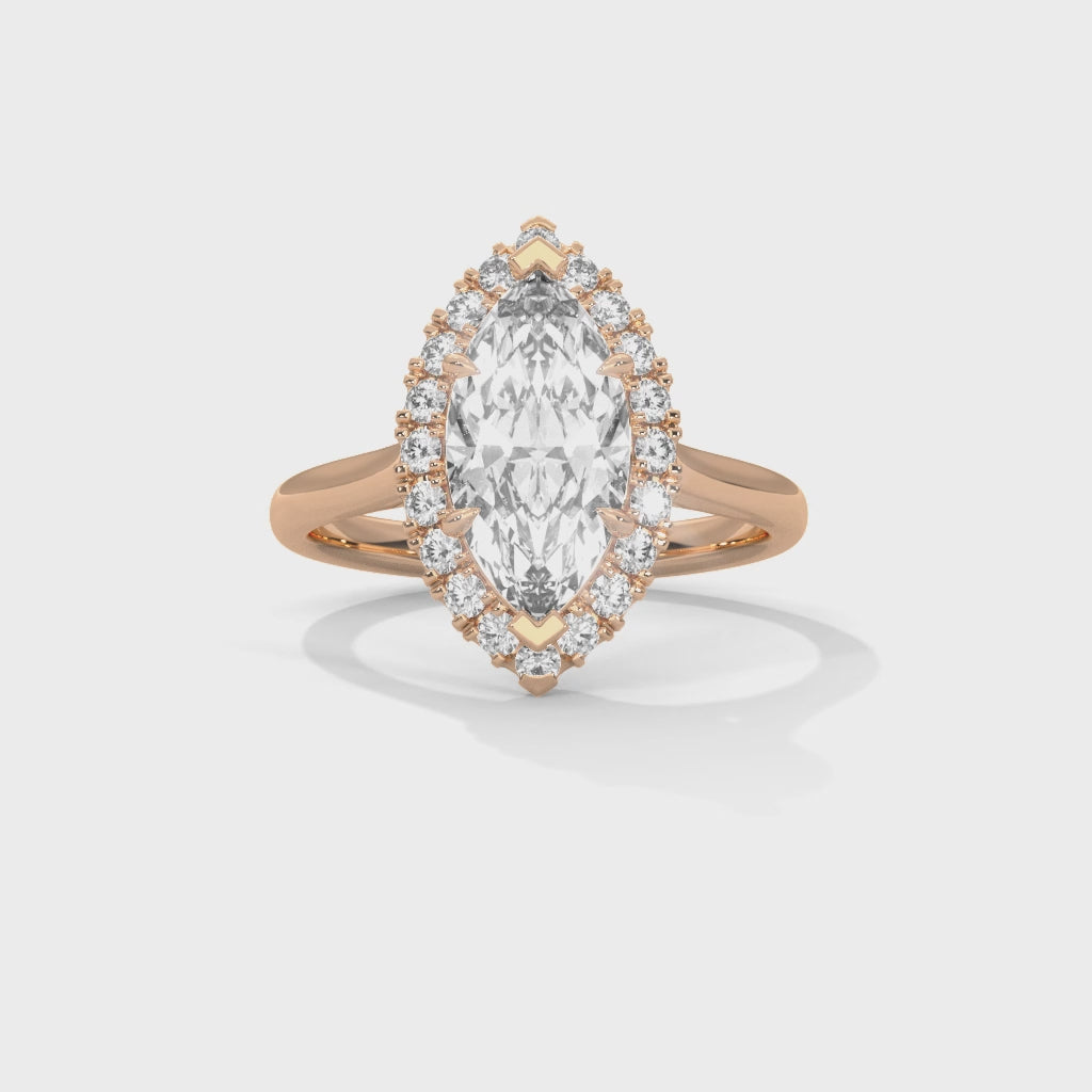 14K Rose Gold 18K Rose Gold Marquise