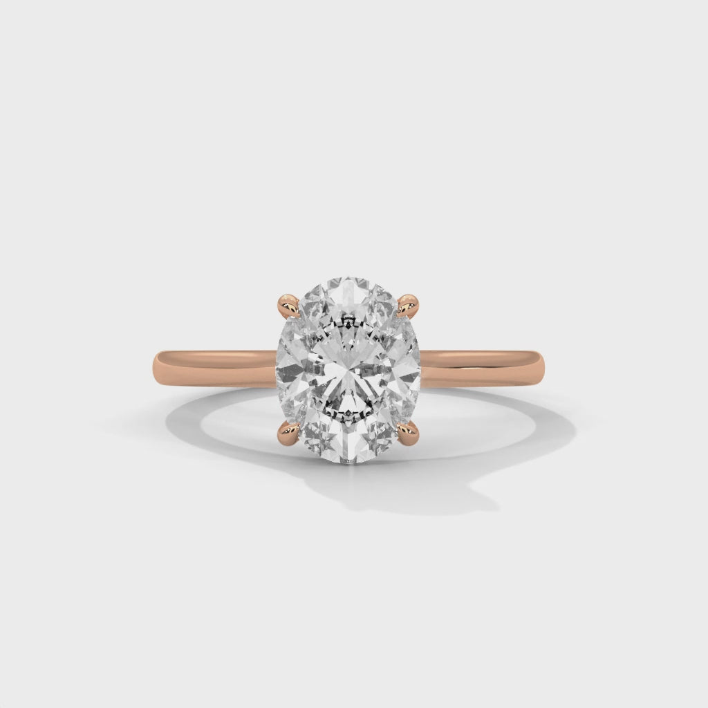 14K Rose Gold 18K Rose Gold Oval