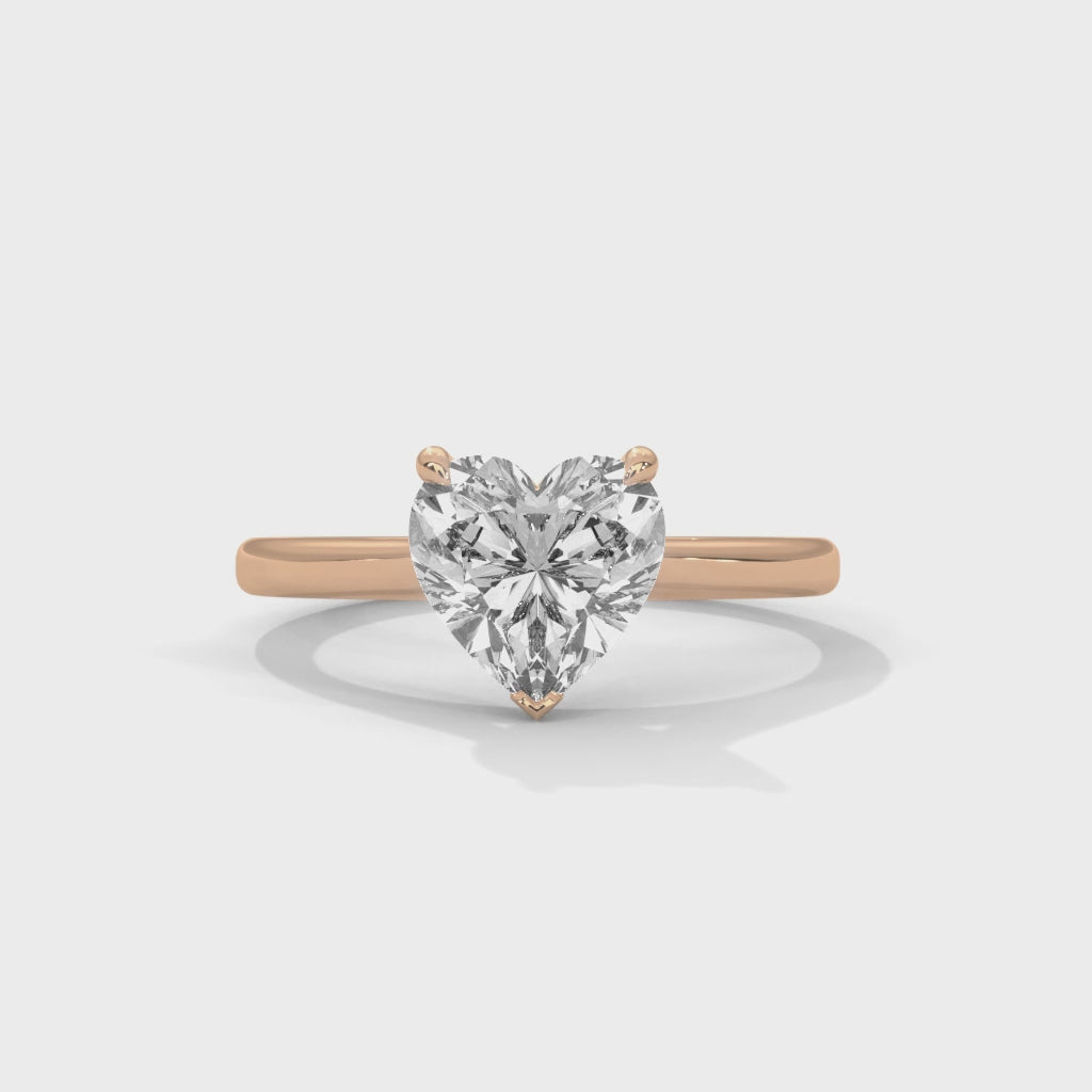 14K Rose Gold 18K Rose Gold Heart
