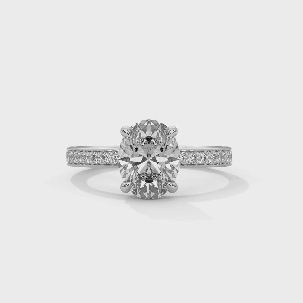 14K White Gold 18K White Gold Platinum Oval