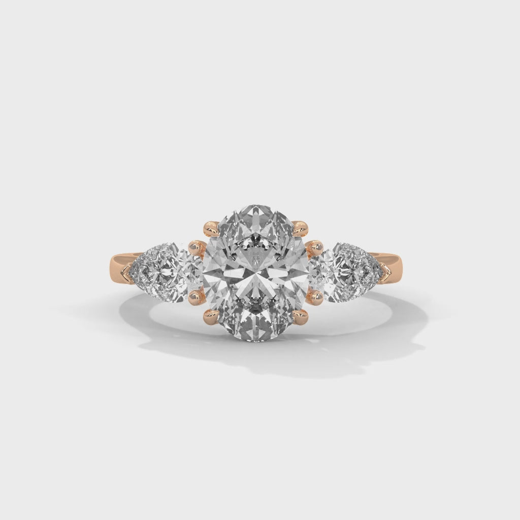 14K Rose Gold 18K Rose Gold Oval