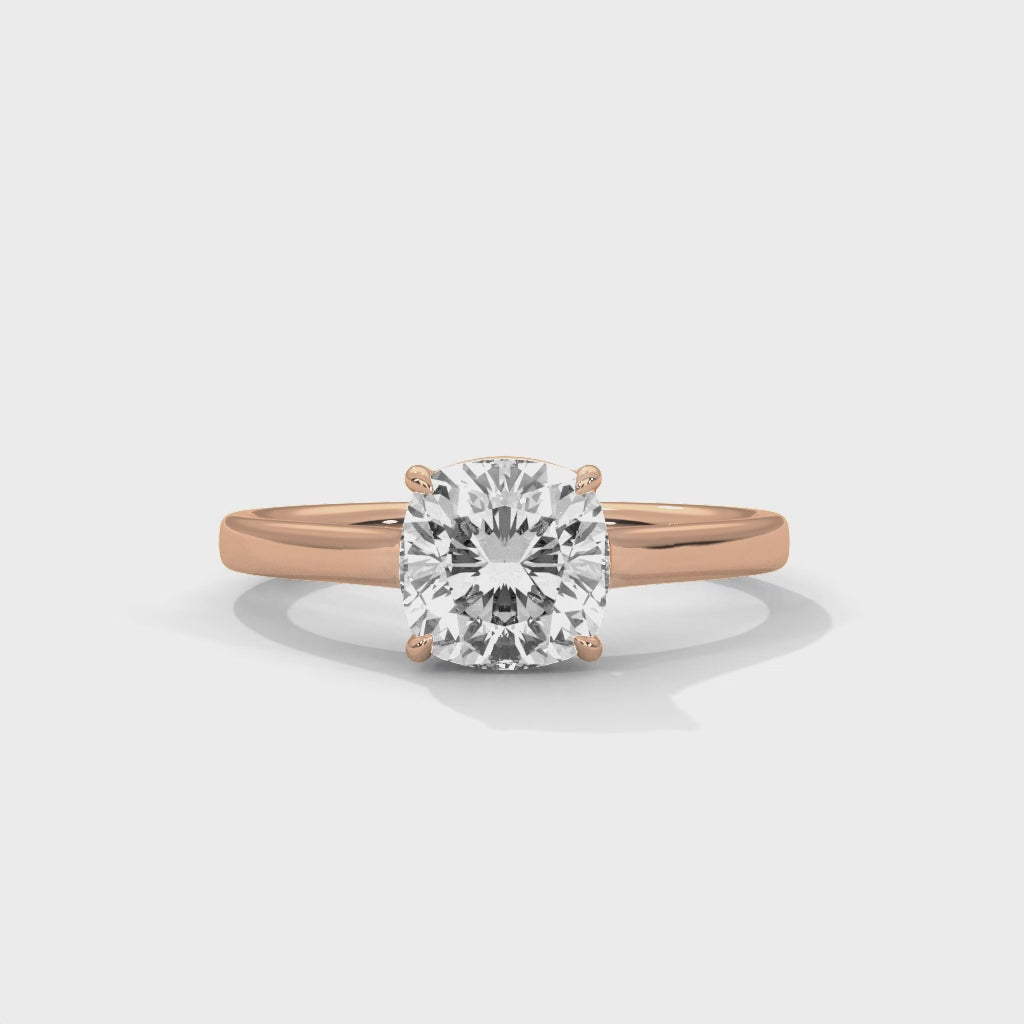 14K Rose Gold 18K Rose Gold Cushion