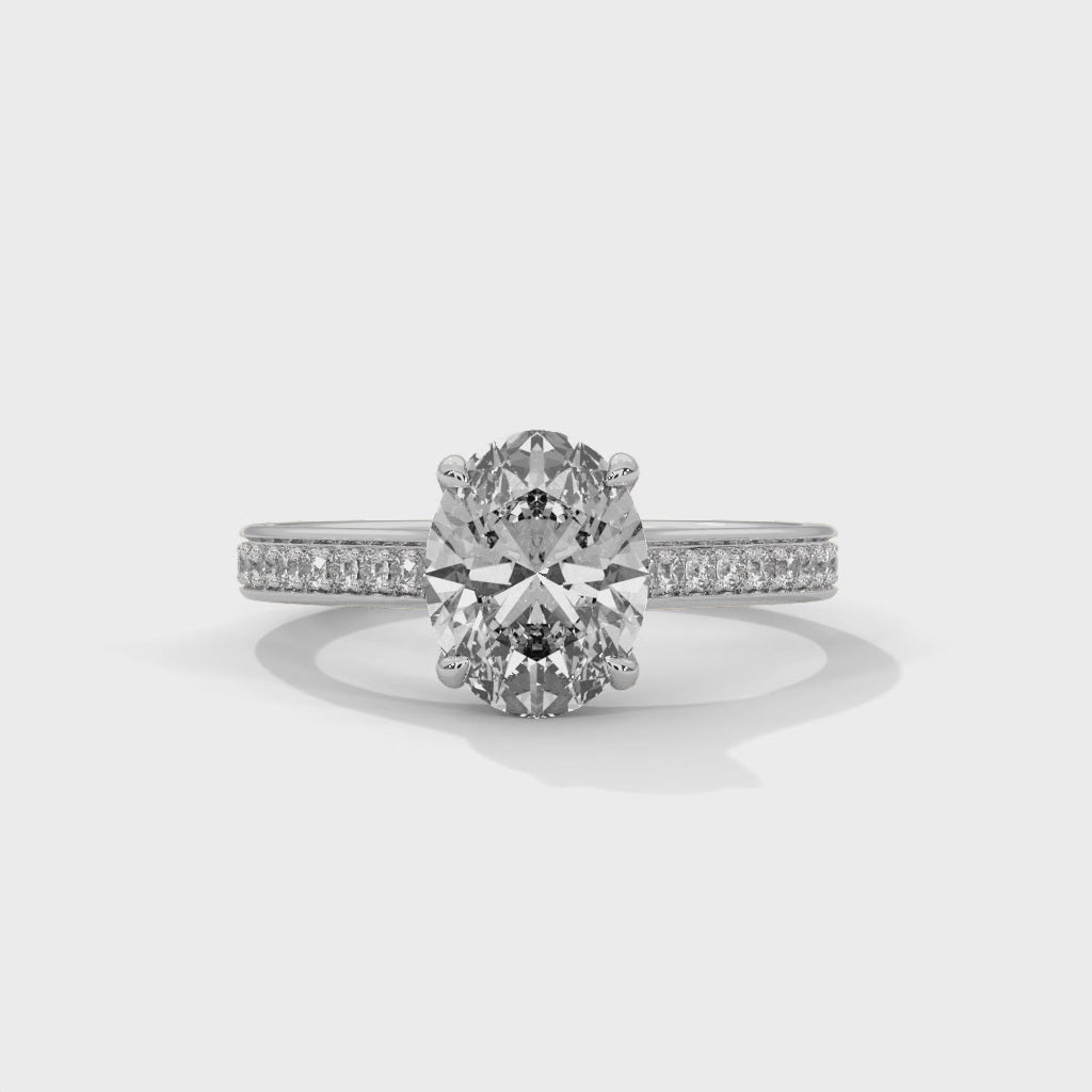 14K White Gold 18K White Gold Platinum Oval