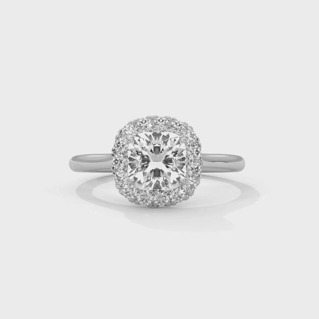 14K White Gold 18K White Gold Platinum Cushion