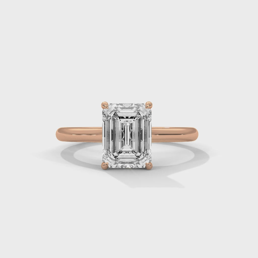 14K Rose Gold 18K Rose Gold Emerald