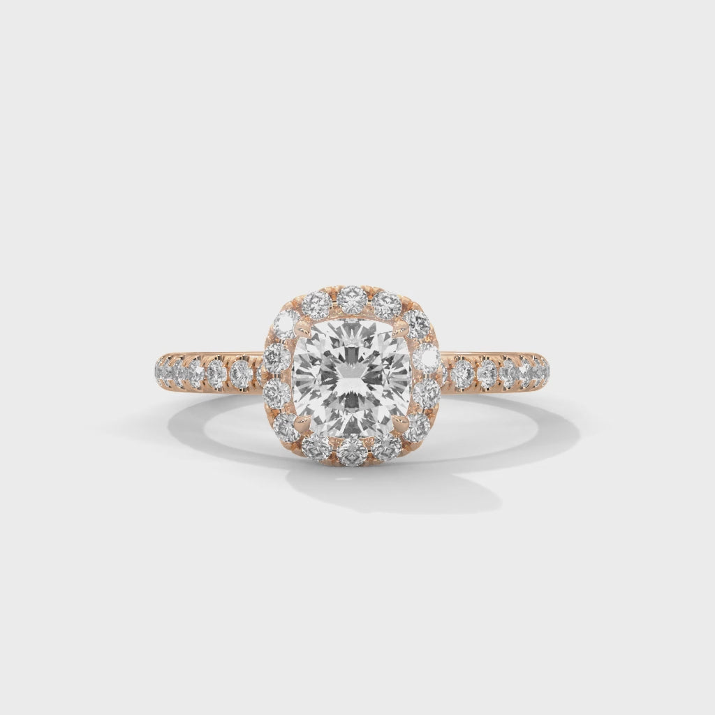 14K Rose Gold 18K Rose Gold Cushion