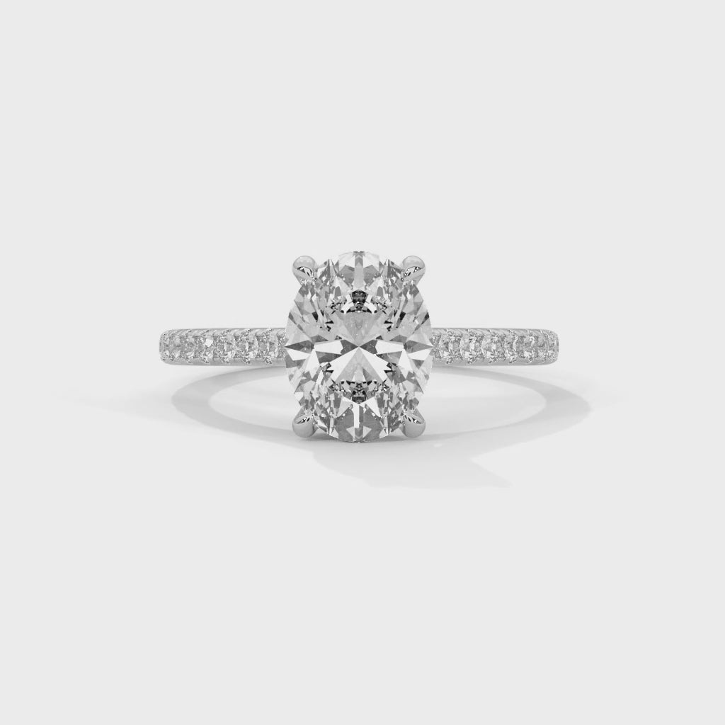 14K White Gold 18K White Gold Platinum Oval
